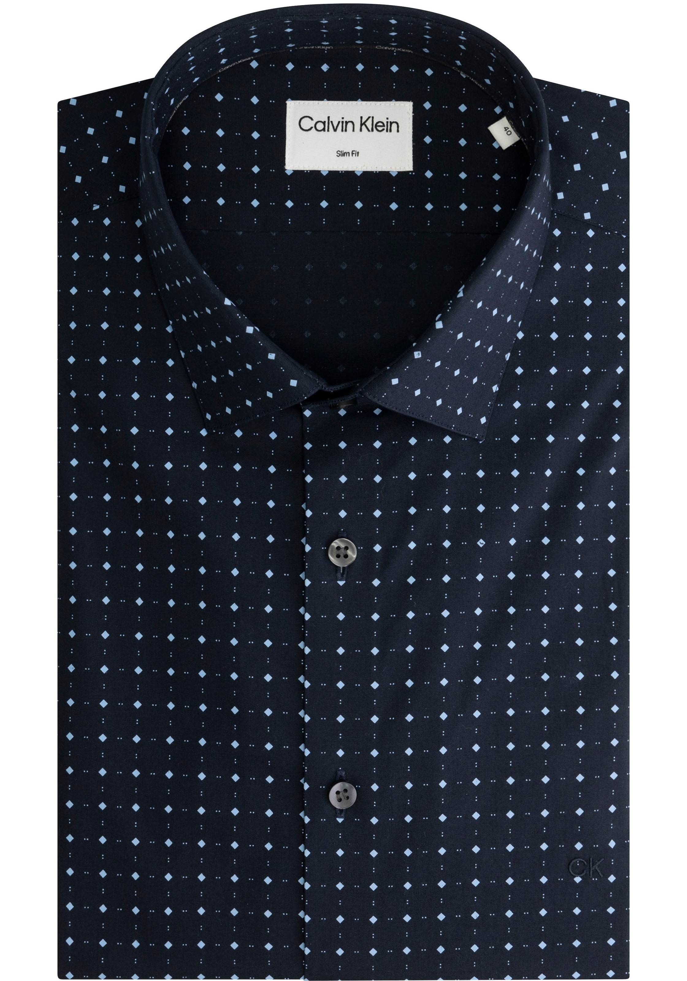 Calvin Klein Langarmhemd »POPLIN STRETCH SLIM Jelmoli-Versand online bestellen mit Markenlabel PRINT | SHIRT«