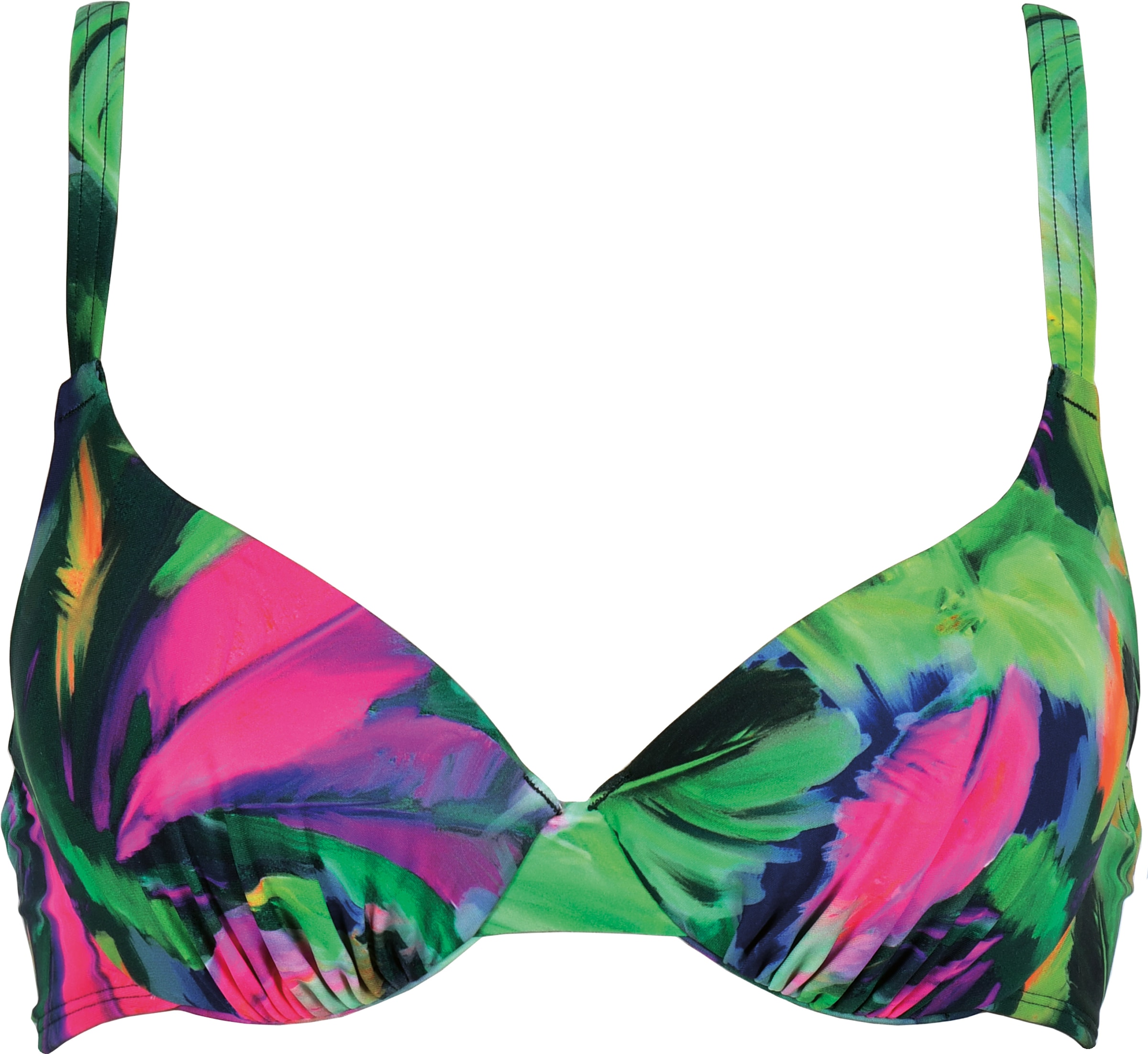 Naturana Bügel-Bikini-Top "Bora Bora Beach" mit Muster, mit Bügel, verstellbare Träger, mit Schale