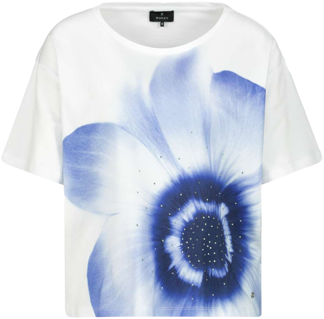 Monari Rundhalsshirt, mit Blumen Print