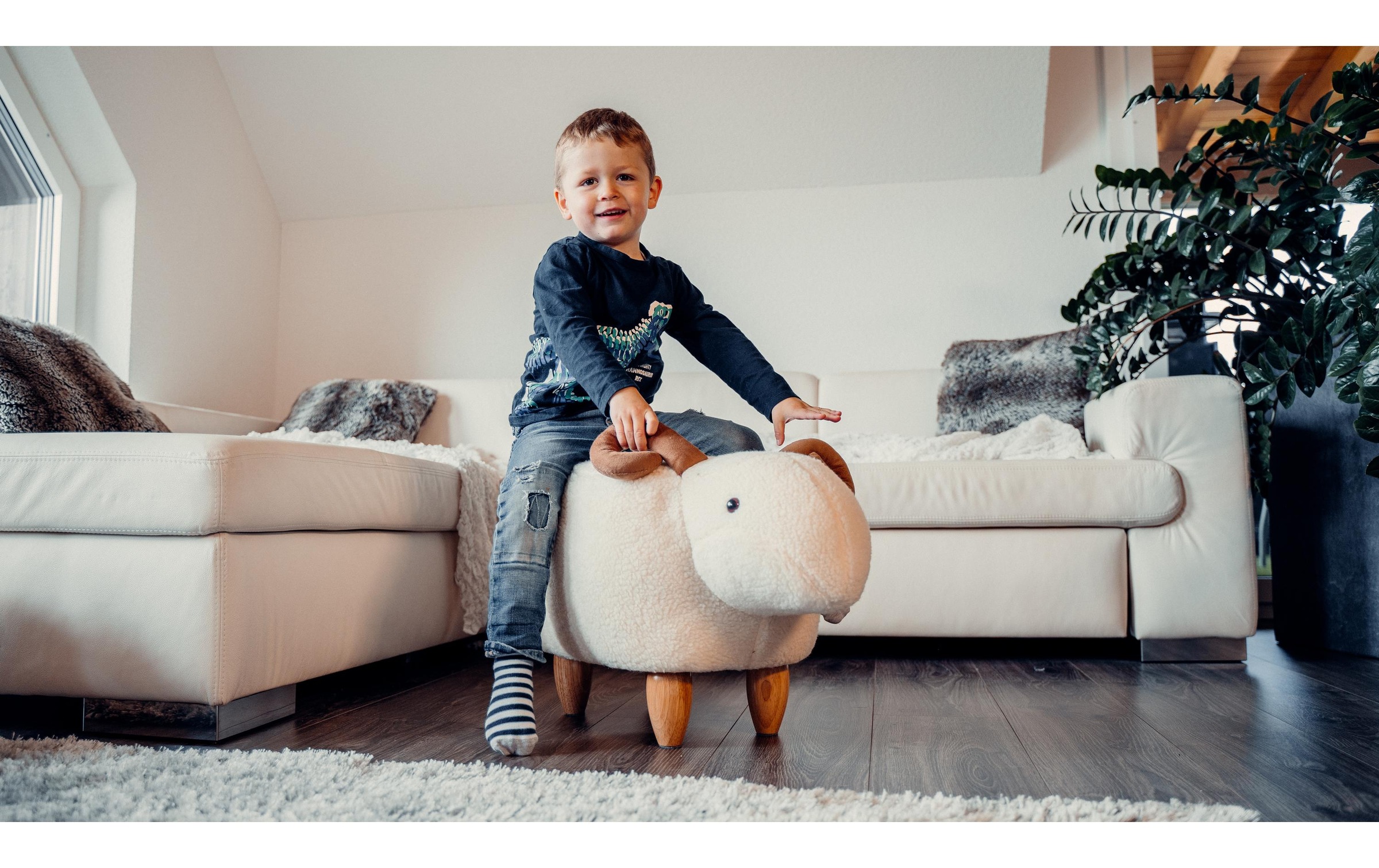 Hocker »zoosy Schaf Berta Weis«