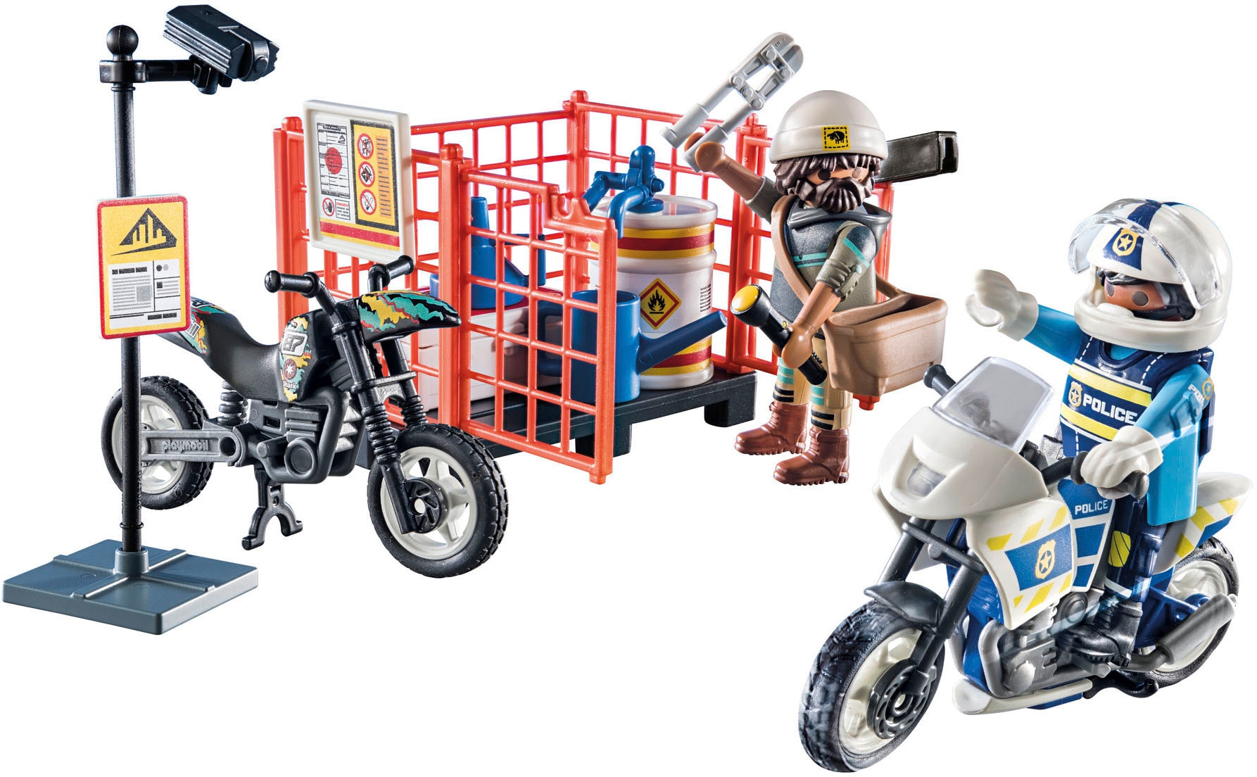 Playmobil® Konstruktions-Spielset »Starter Pack, Polizei (71381), My Action Heroes«, (46 St.)