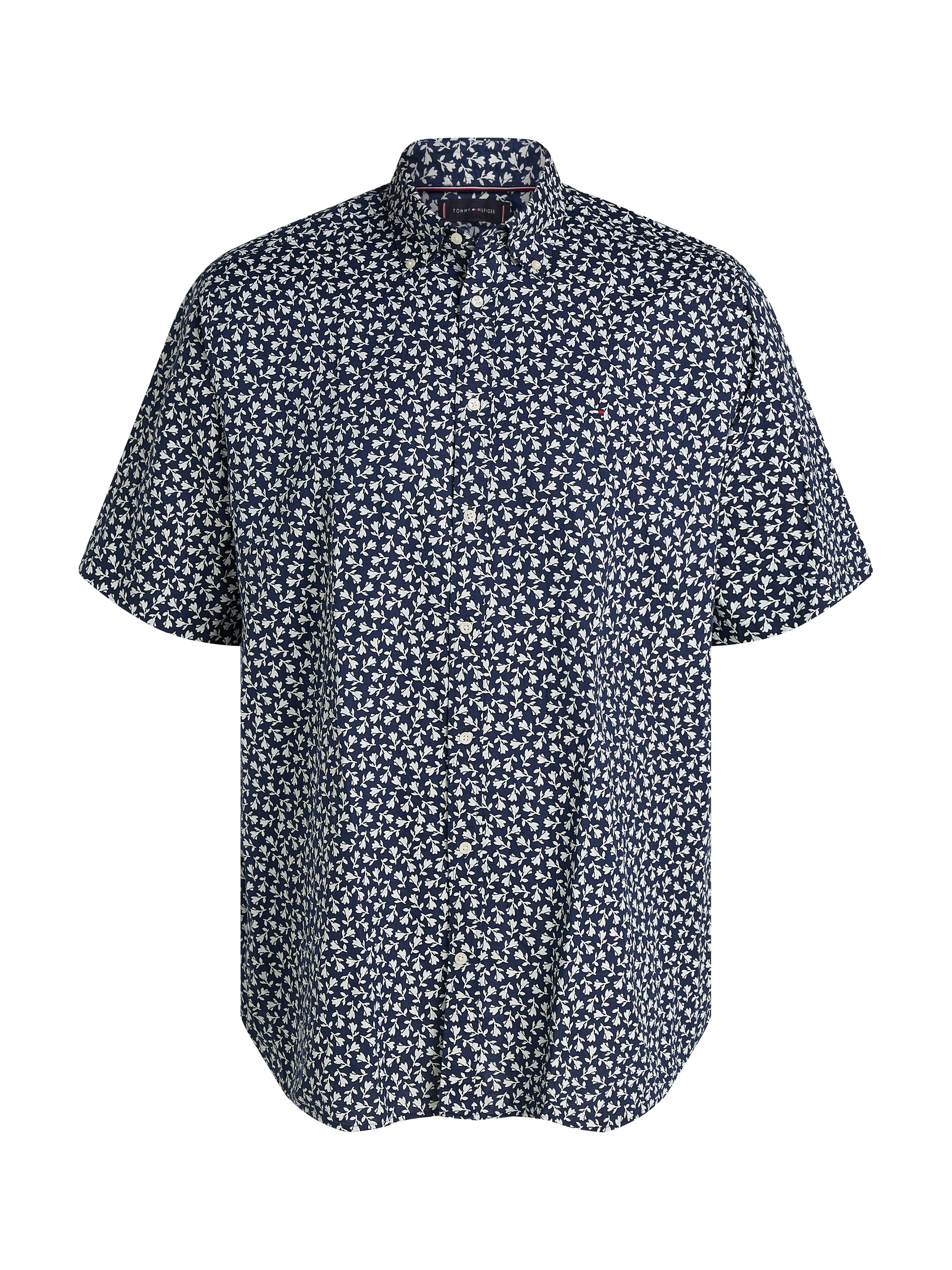 Tommy Hilfiger Big & Tall Kurzarmhemd »BT-LINEN BLEND MPRINT«, mit Allover-Print, Grosse Grössen