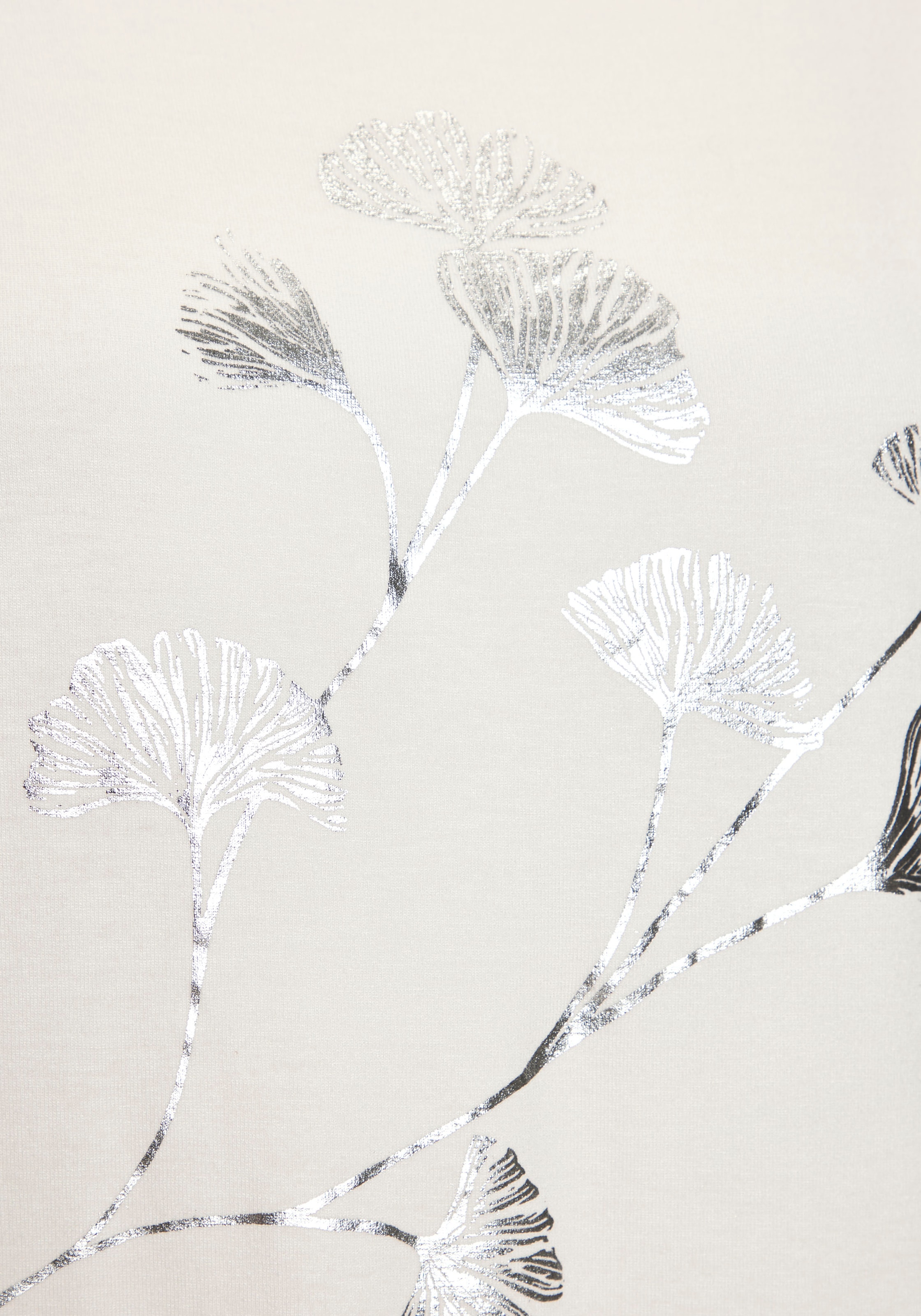 LASCANA Kurzarmshirt »mit schimmerndem Blumenprint«, aus elastischer Viskose-Qualität