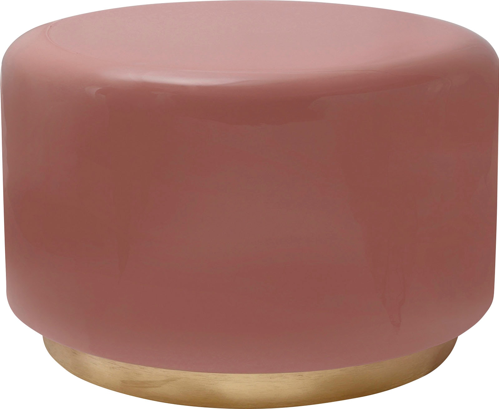 Kayoom Sitzhocker »Hocker Artisse, Edler Touch durch goldfarbenenen Sockel«, (1 St.), stilvoll, farbig lackiert, dekorativ, Moderner Look