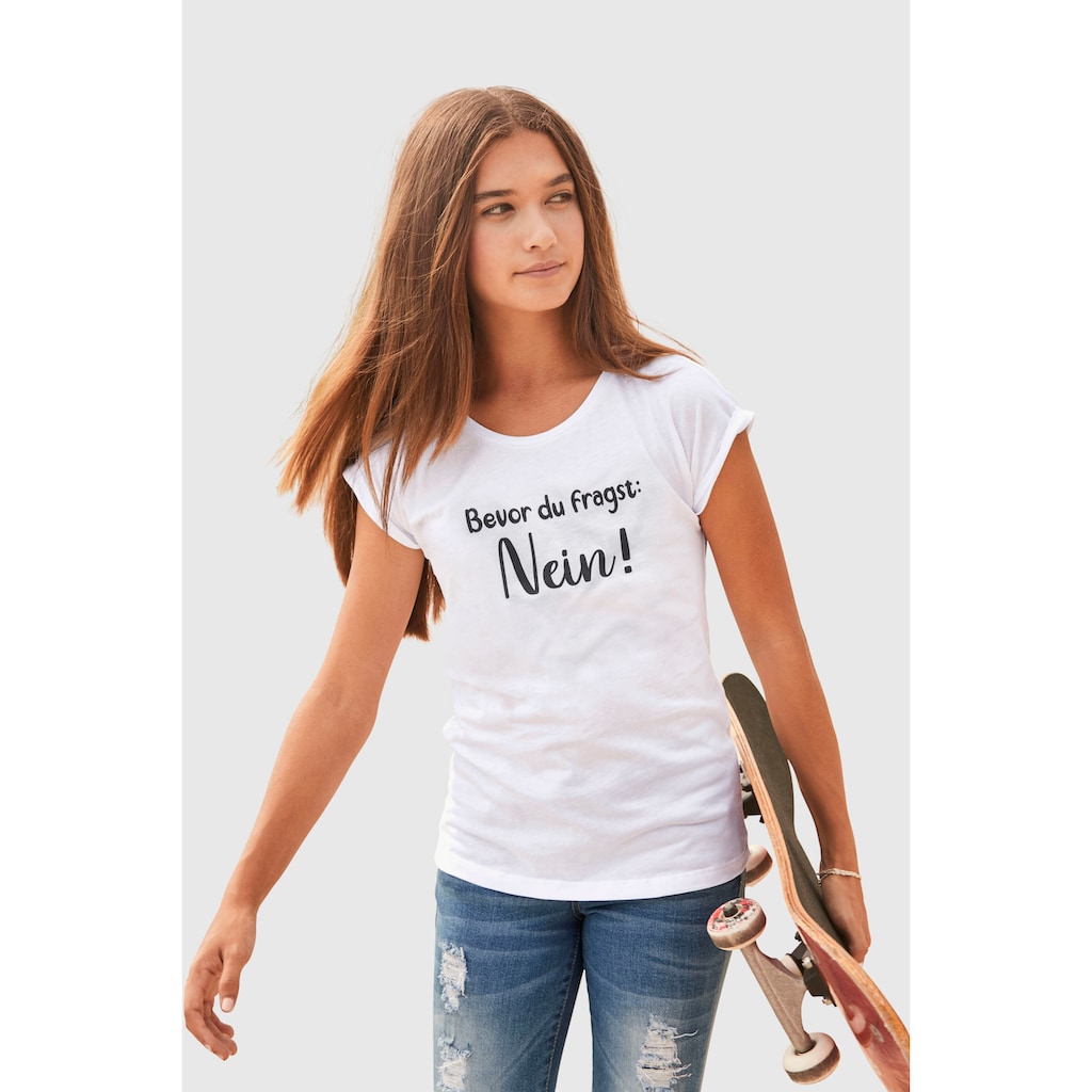 KIDSWORLD T-Shirt »Bevor Du fragst:  NEIN!«