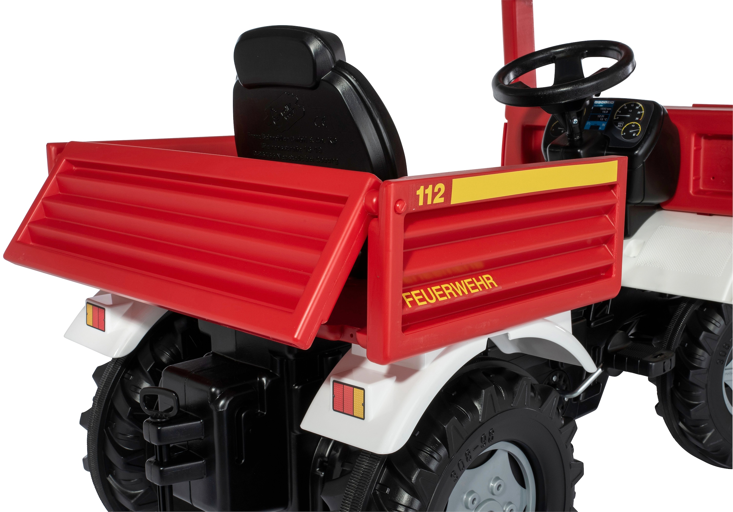 rolly toys® Tretfahrzeug »rollyUnimog Fire«, inkl. rollyFlashlight