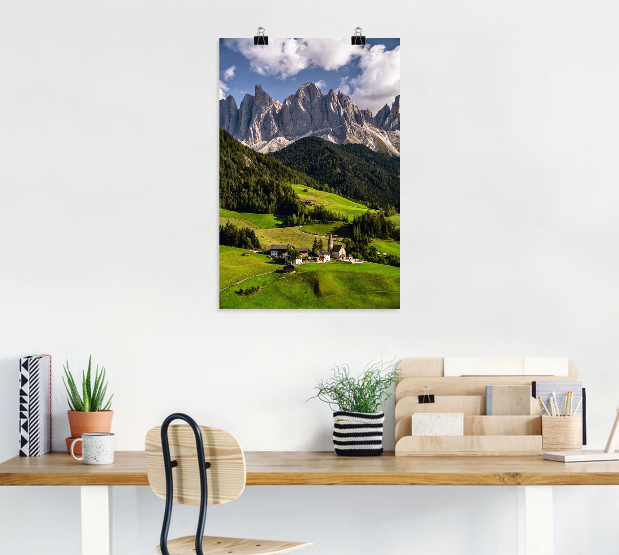 Artland Poster »Sommer in Südtirol in den Dolomiten«, Berge & Alpenbilder, (1 St.), als Alubild, Leinwandbild, Wandaufkleber oder Poster in versch. Grössen