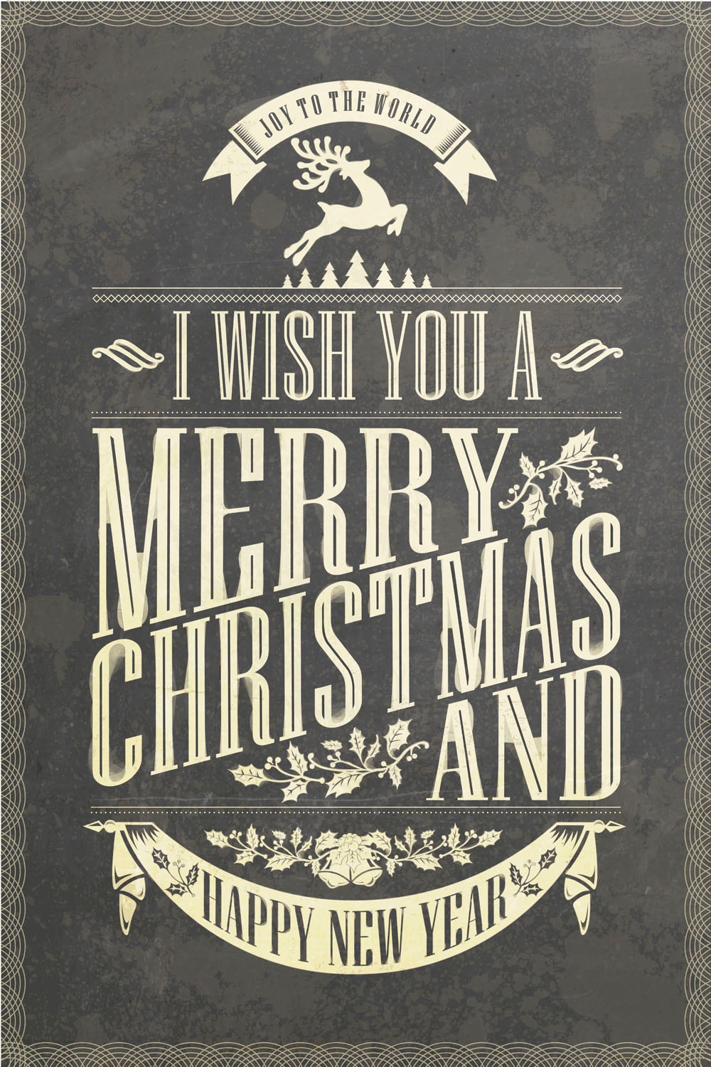 queence Metallbild »Joy to the World«, Schriftzüge-Schriftzug-Weihnachten, (1 St.), Stahlschild, Blechschild, Sprüche, Texte, Weihnachten
