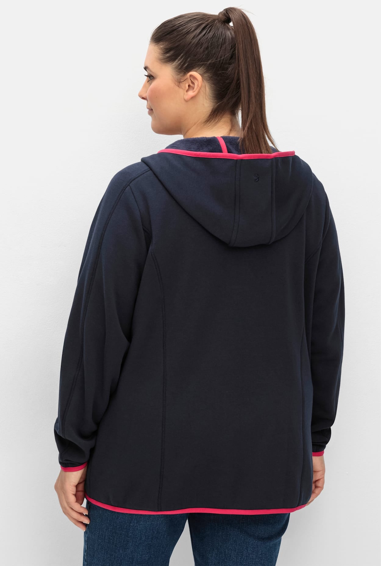 Sheego Fleecejacke, mit Kapuze