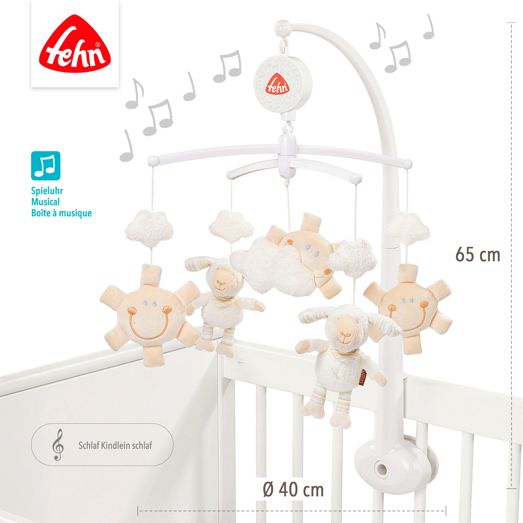 Fehn Mobile »BabyLOVE, Schaf Musikmobile«