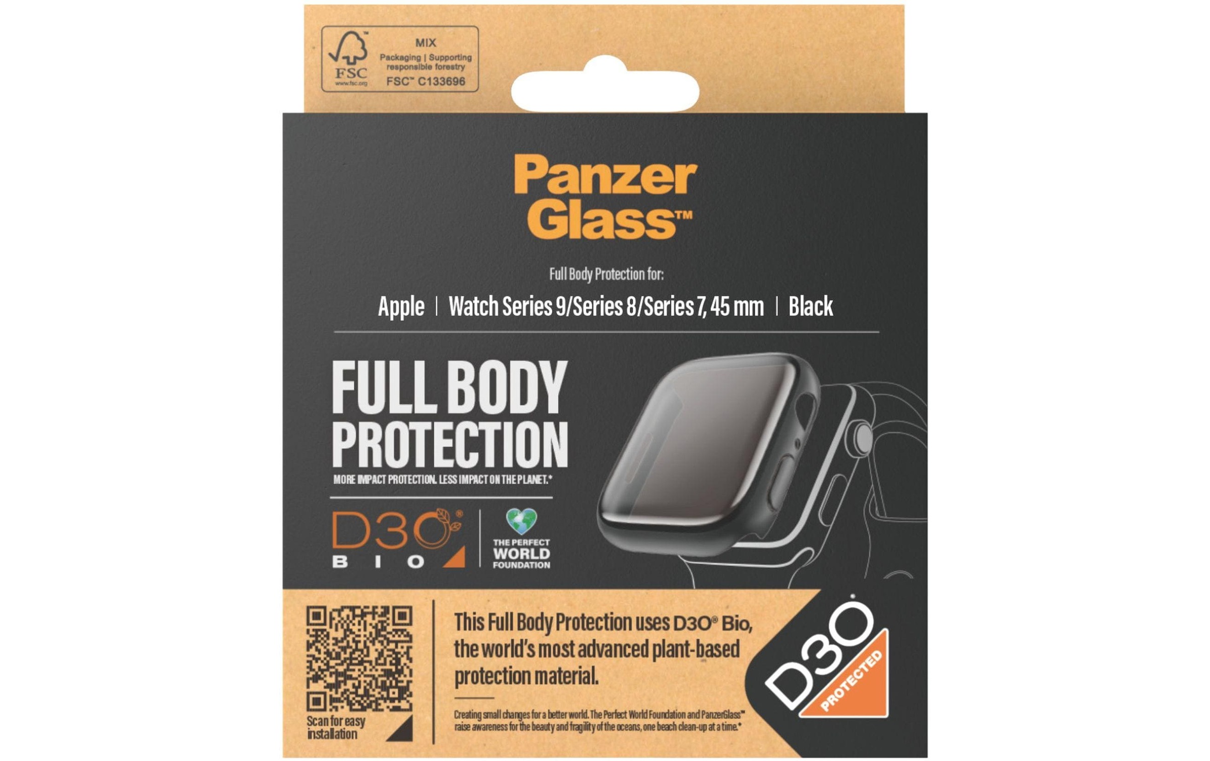PanzerGlass Schutzfolie »Full Body Apple Watch 2023 Series 9 45 mm Tansparent«, (1 St.)