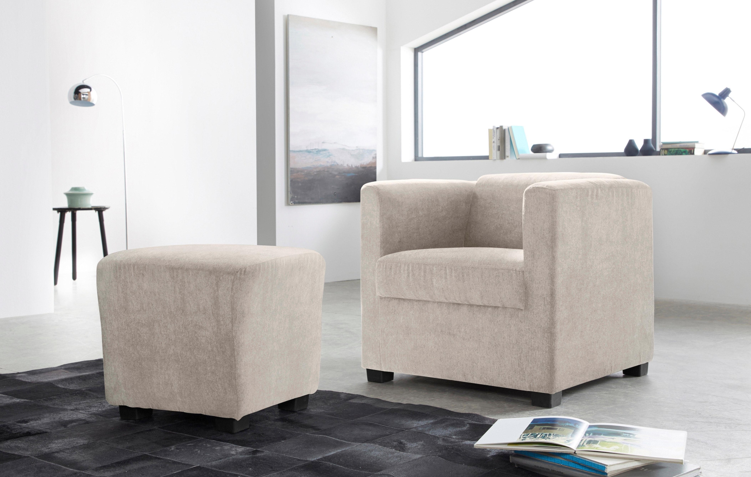 INOSIGN Sessel »Bob Cocktailsessel, Clubsessel, Loungesessel«, in verschiedenen modernen Farben und Qualitäten