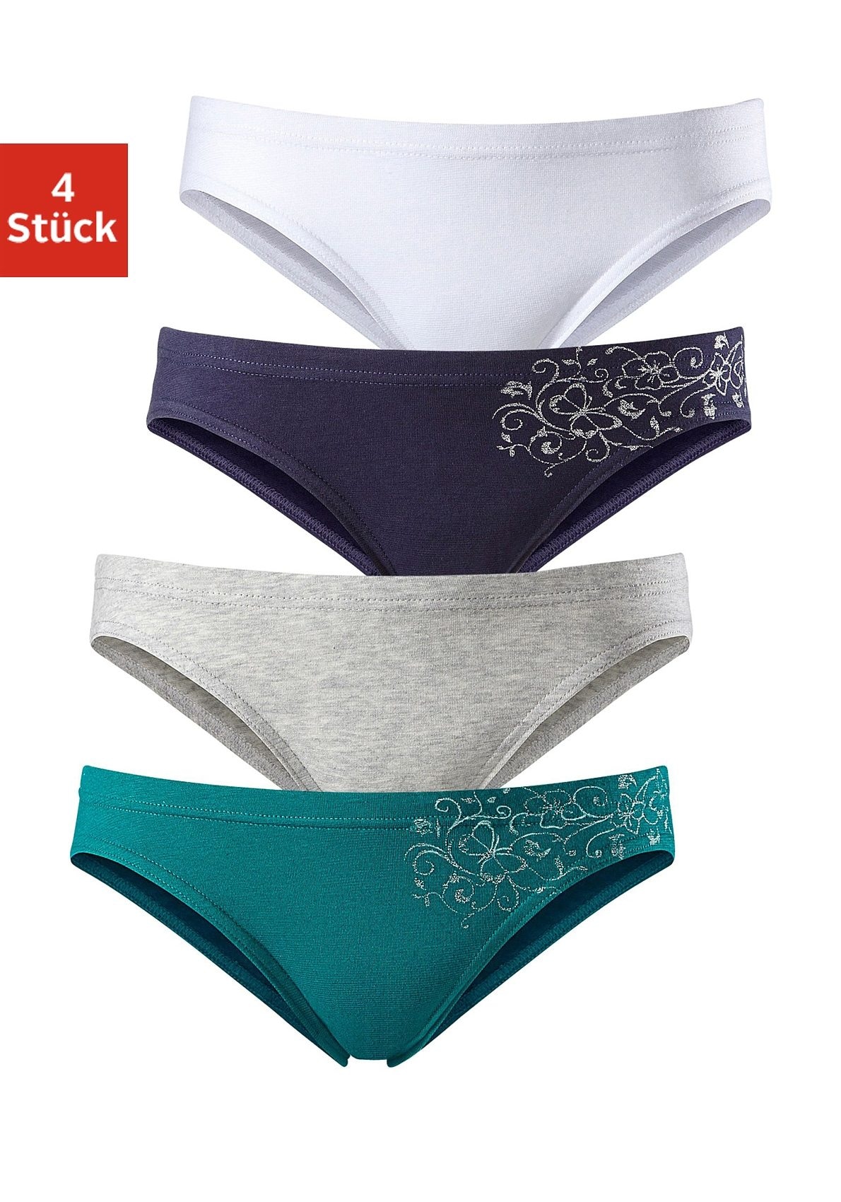 ✵ Slip, Spitze petite günstig mit | fleur (Packung, St.), Jelmoli-Versand Bündchen 4 schmaler kaufen am