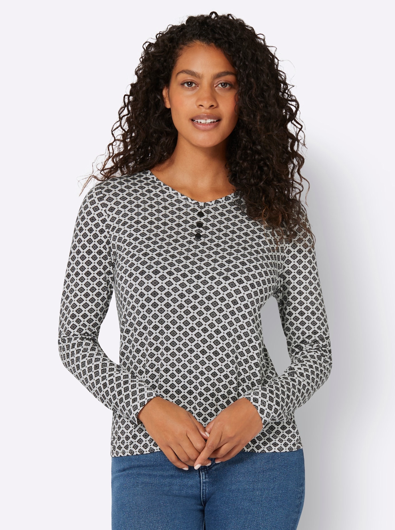 Inspirationen V-Shirt »Druck-Shirt« 1 Stk.