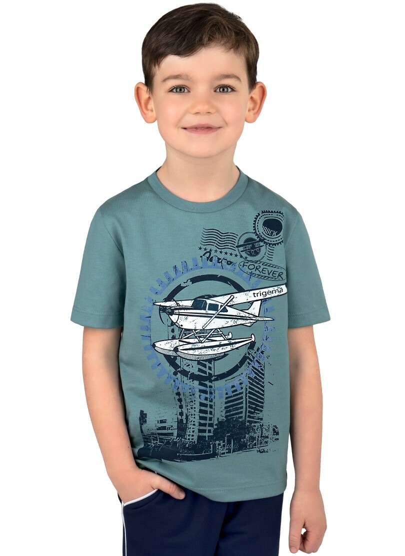 ✵ Trigema Flugzeug-Druckmotiv« T-Shirt »TRIGEMA Jelmoli-Versand T-Shirt für | günstig Jungen bestellen mit