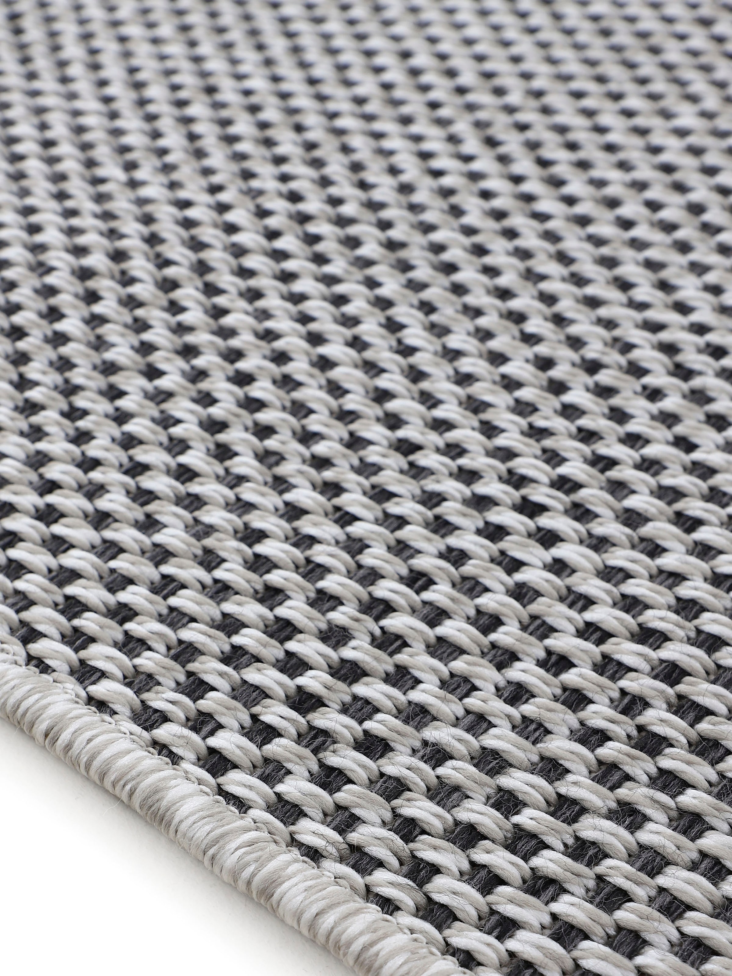 carpetfine Teppich »Boho 105«, rund, 4 mm Höhe, robustes Flachgewebe, Sisal Optik, UV-beständig, Aussenbereich