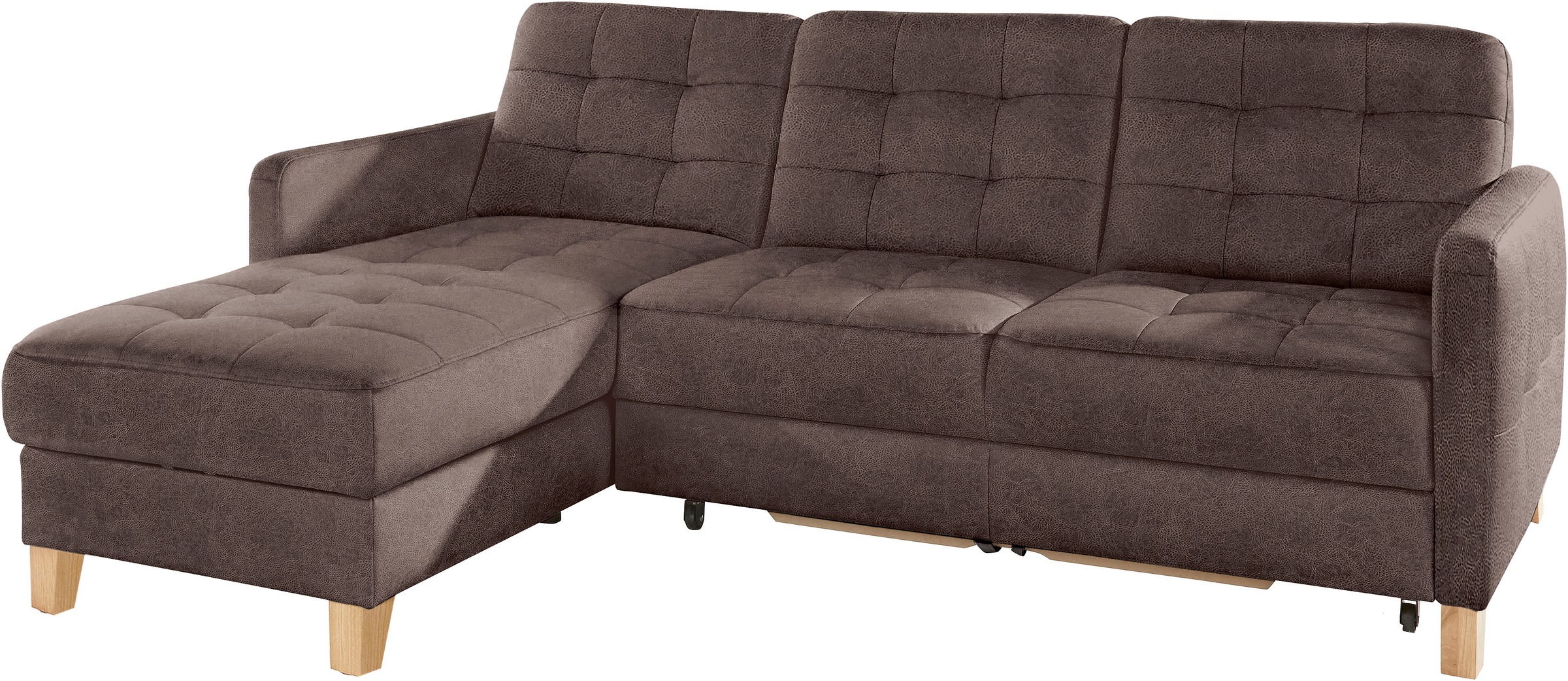 exxpo - sofa fashion Ecksofa »Elio, kompakt und komfortabel, bequem und zeitloses Design, L-Form«, wahlweise mit Bettfunktion