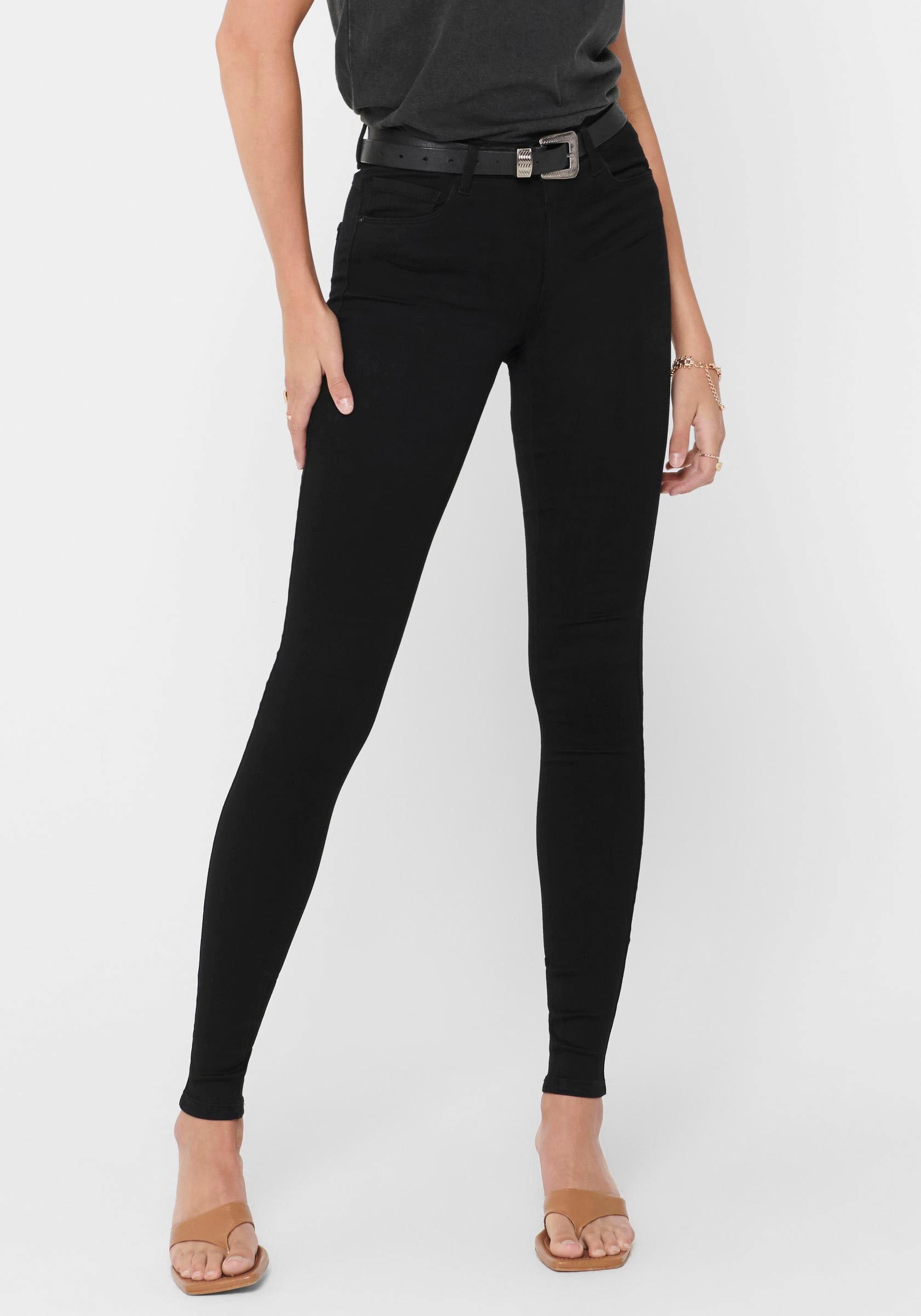 ONLY Skinny-fit-Jeans »ONLROYAL – Skinny-Jeans mit normaler Leibhöhe und Stretch« unifarben, modisch, skinny fit, Denim