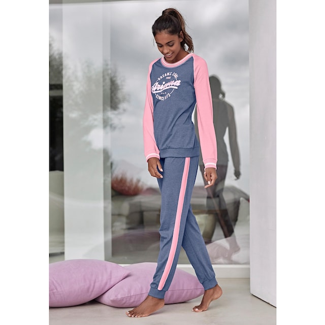 Arizona Pyjama, (2 tlg., 1 Stück), im College-Look mit Folienprint online  kaufen bei Jelmoli-Versand Schweiz