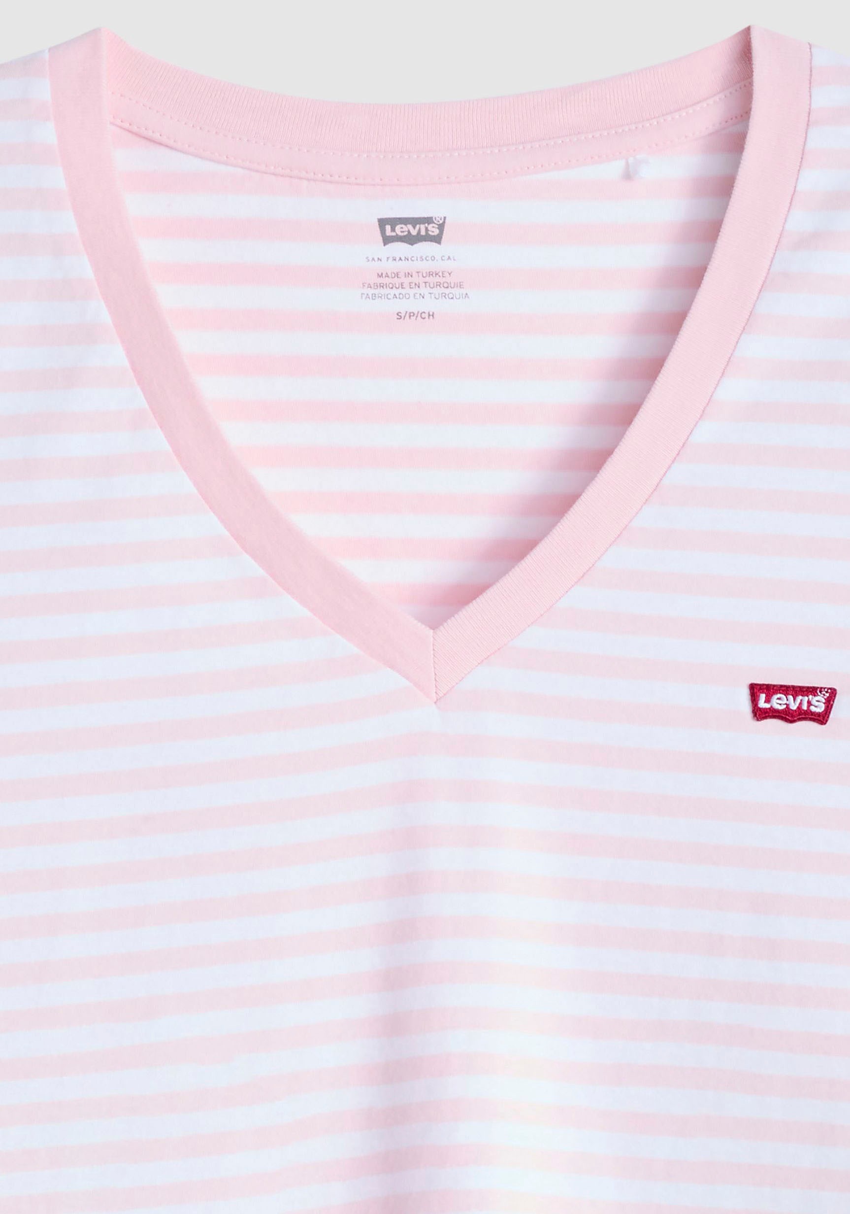 Levi's® V-Shirt »PERFECT VNECK«, mit Mini-Batwing-Logostickerei