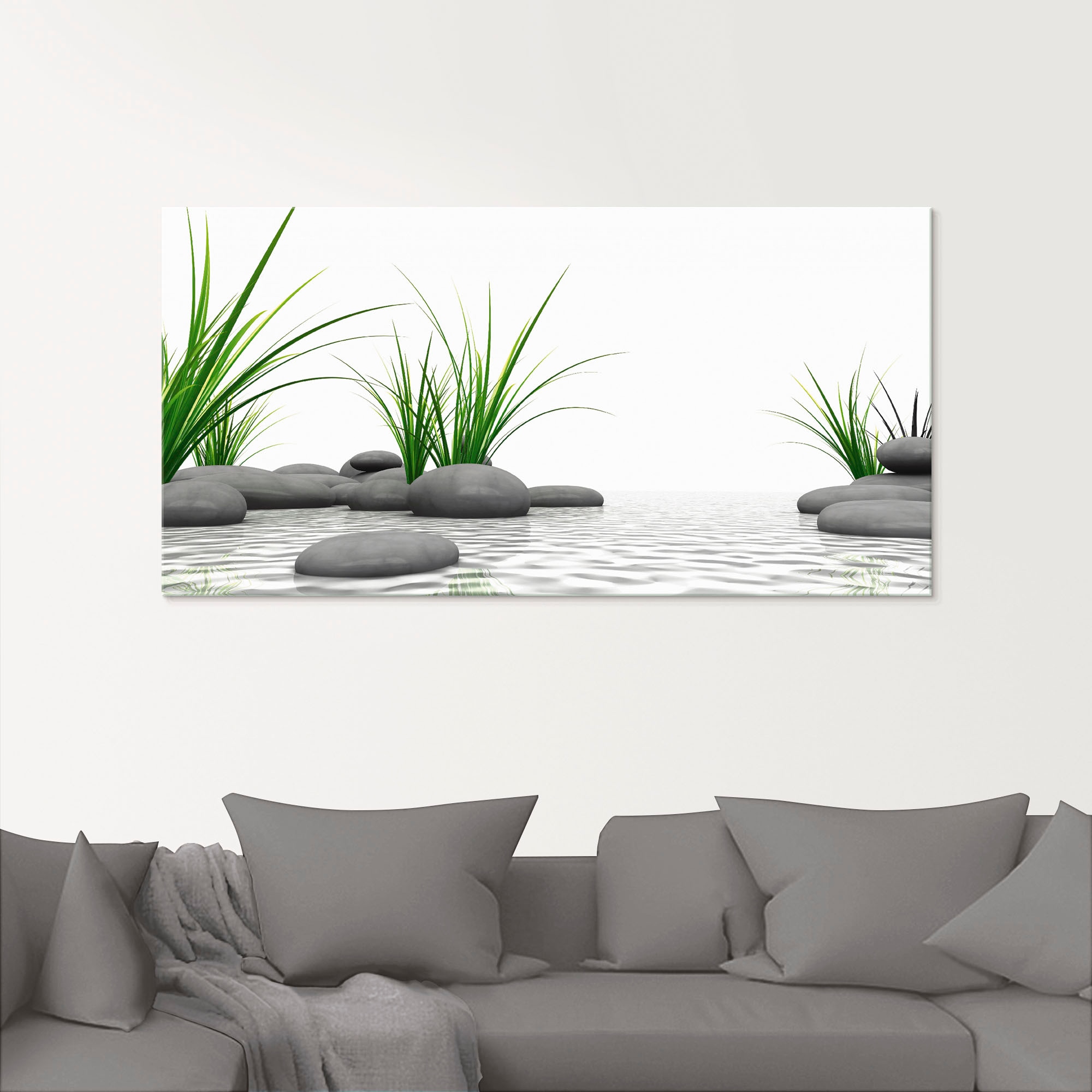 Artland Glasbild »3D Steine«, Zen, (1 St.), in verschiedenen Grössen