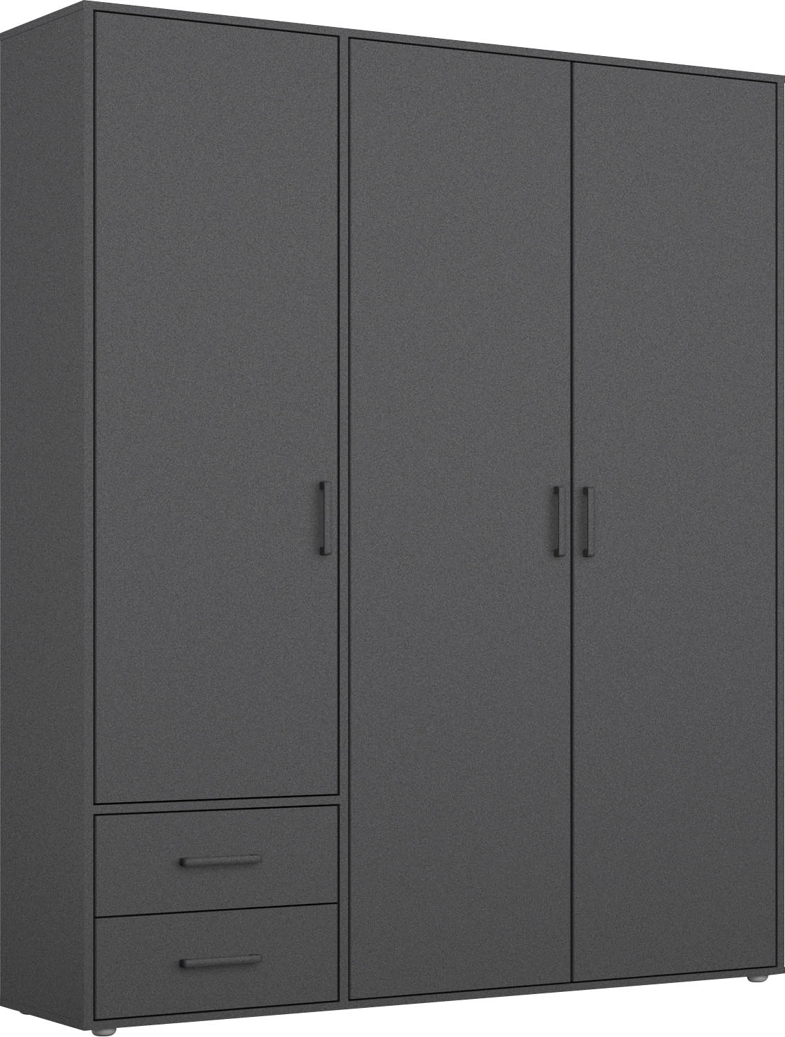 rauch Drehtürenschrank "Kleiderschrank Schrank Garderobe Wäscheschrank VOYAGER" in 3 verschiedenen Ausstattungen BASIC/CLASSIC/PREMIUM, mit 2 modernen Griffvarianten, mit Außenschubladen MADE IN GERMANY