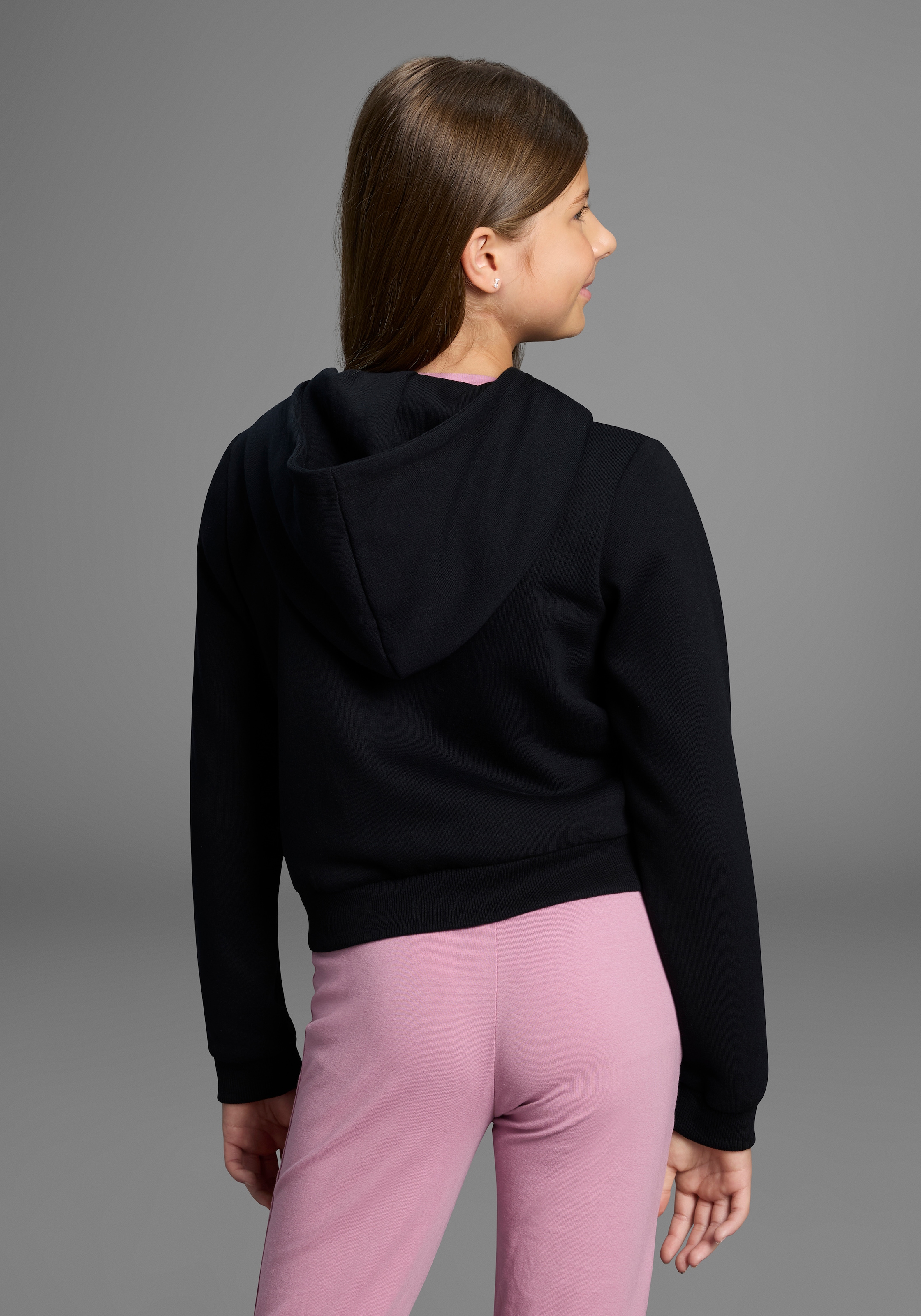 H.I.S Kapuzensweatjacke »Kurze Sweatjacke«, NEU: H.I.S für TEENS! Sweatjacke in modischer Kurzform und Zipper
