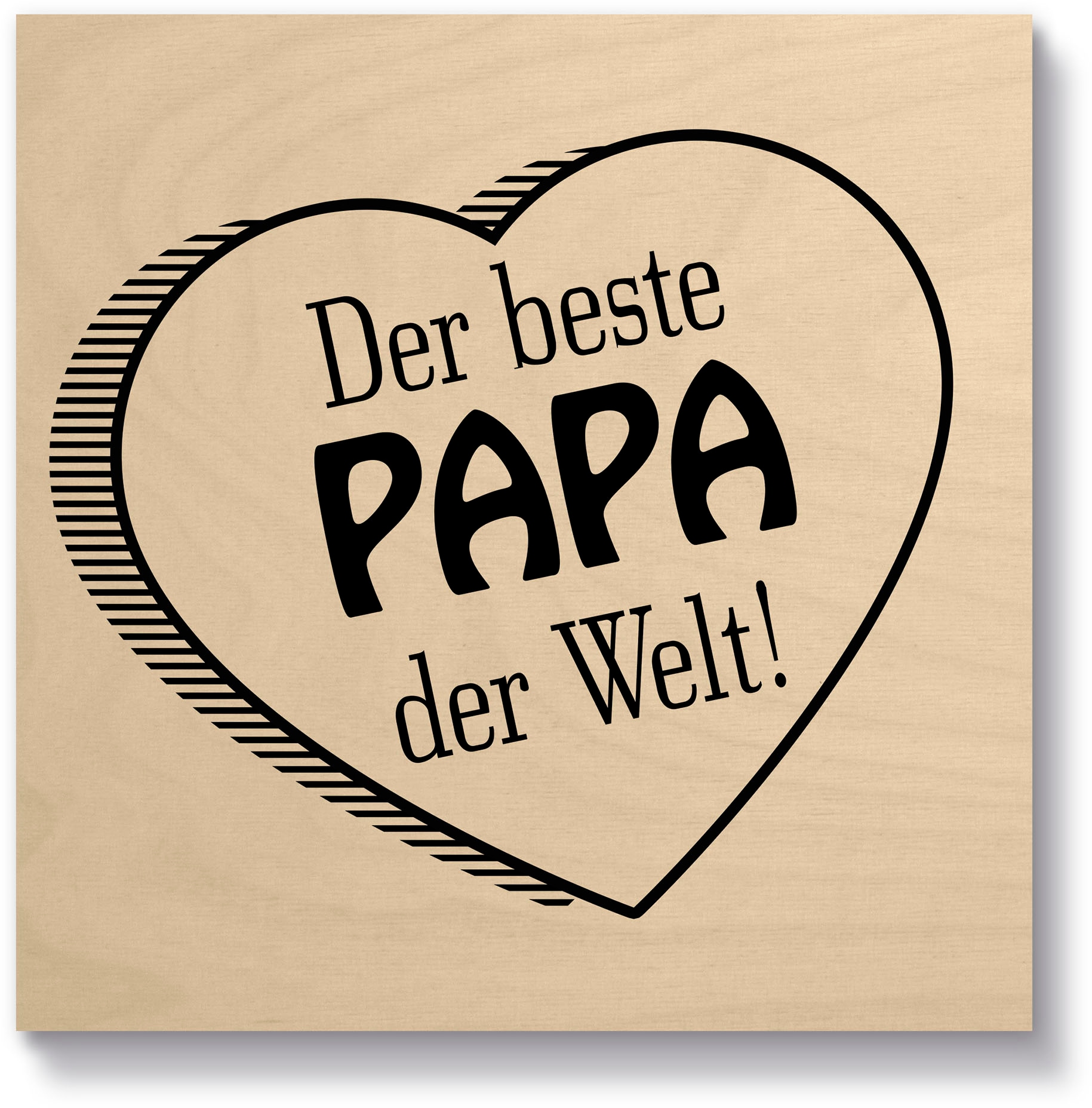 Artland Holzbild »Der beste Papa der Welt«, (1 St.)