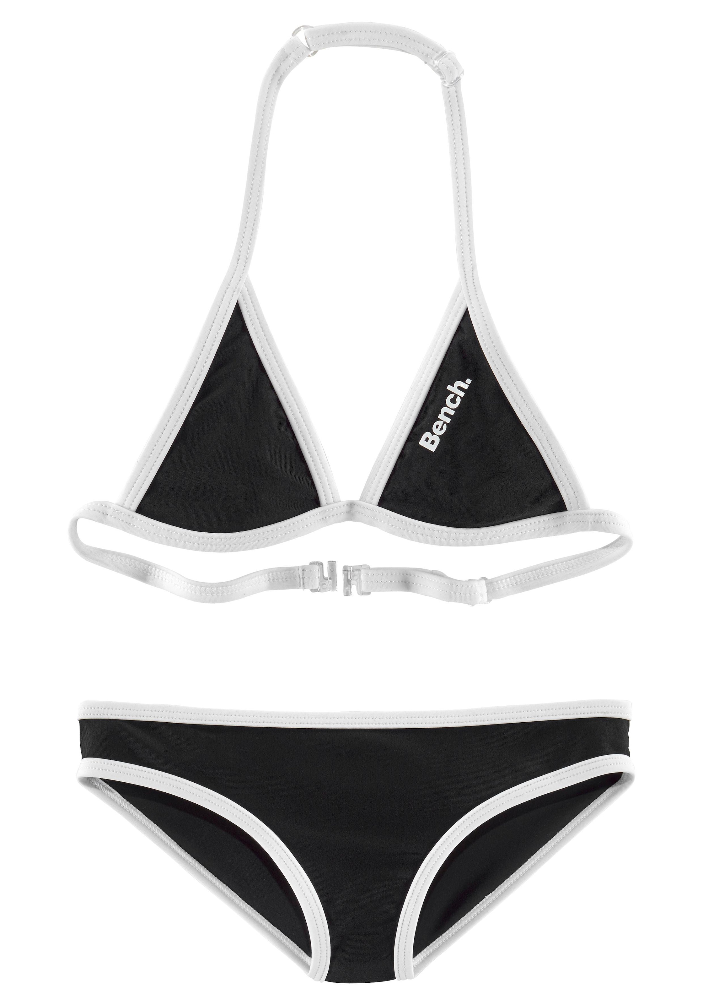 Triangel-Bikini, mit Logoprint an Top und Hose