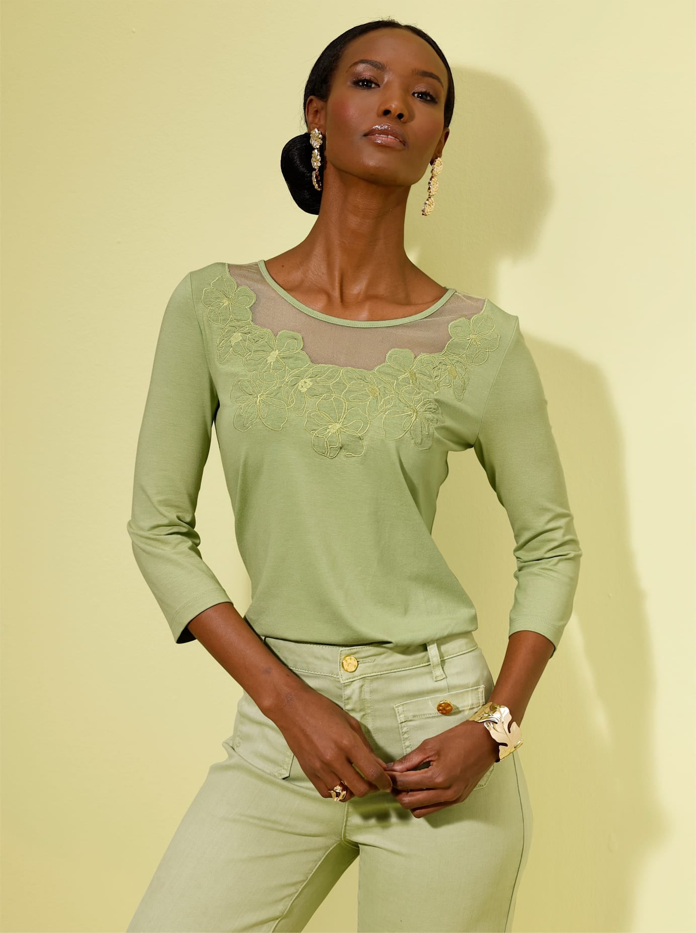 creation L 3/4-Arm-Shirt »Shirt« 1 tlg.