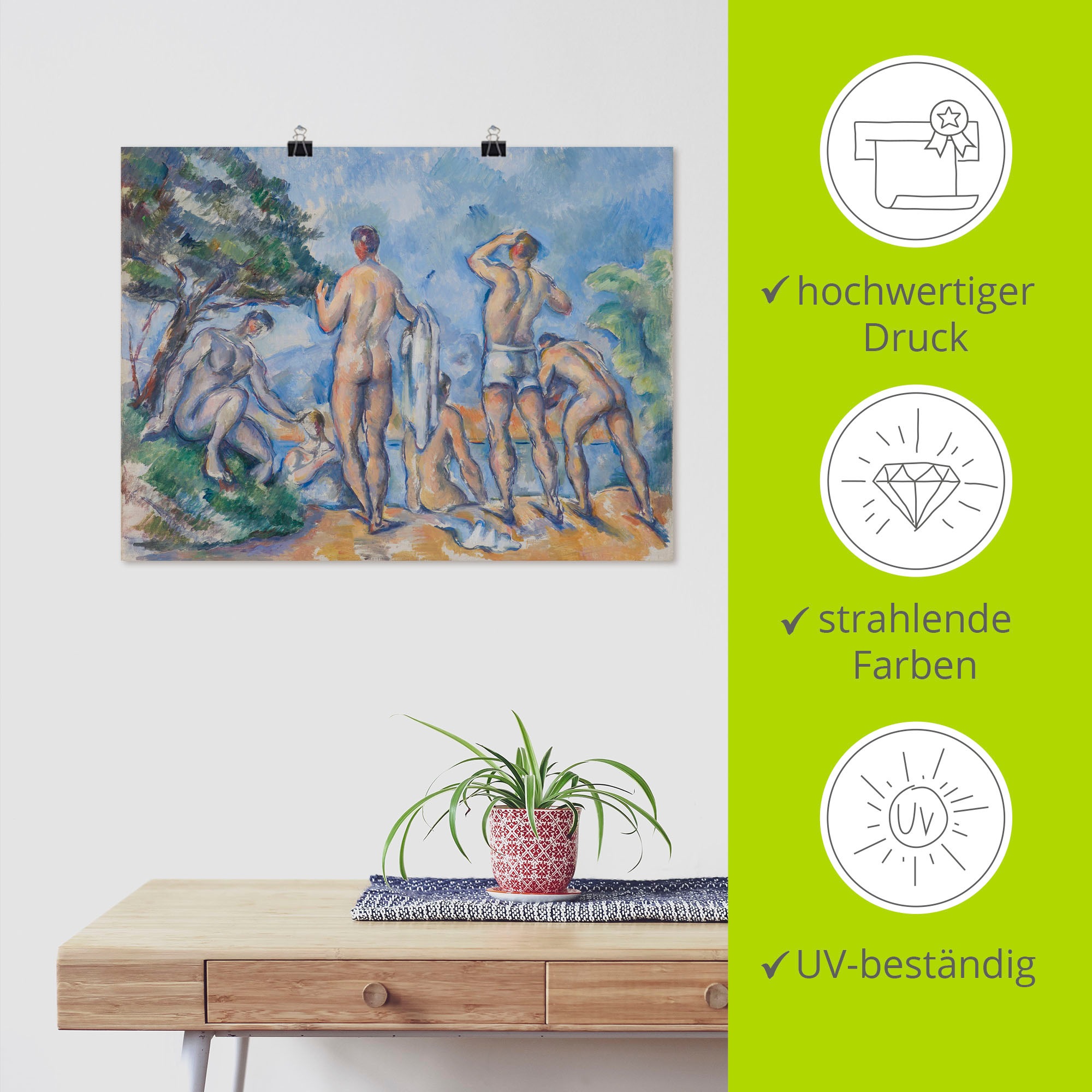 Artland Kunstdruck »Badende. 1890-92«, Erotische Bilder, (1 St.), als Alubild, Leinwandbild, Wandaufkleber oder Poster in versch. Grössen
