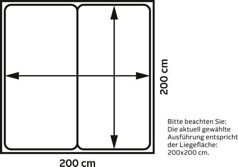 Places of Style Boxspringbett »Cup«, mit Massivholzrahmen, mit Topper, in 2 Härtegraden, in 3 Breiten