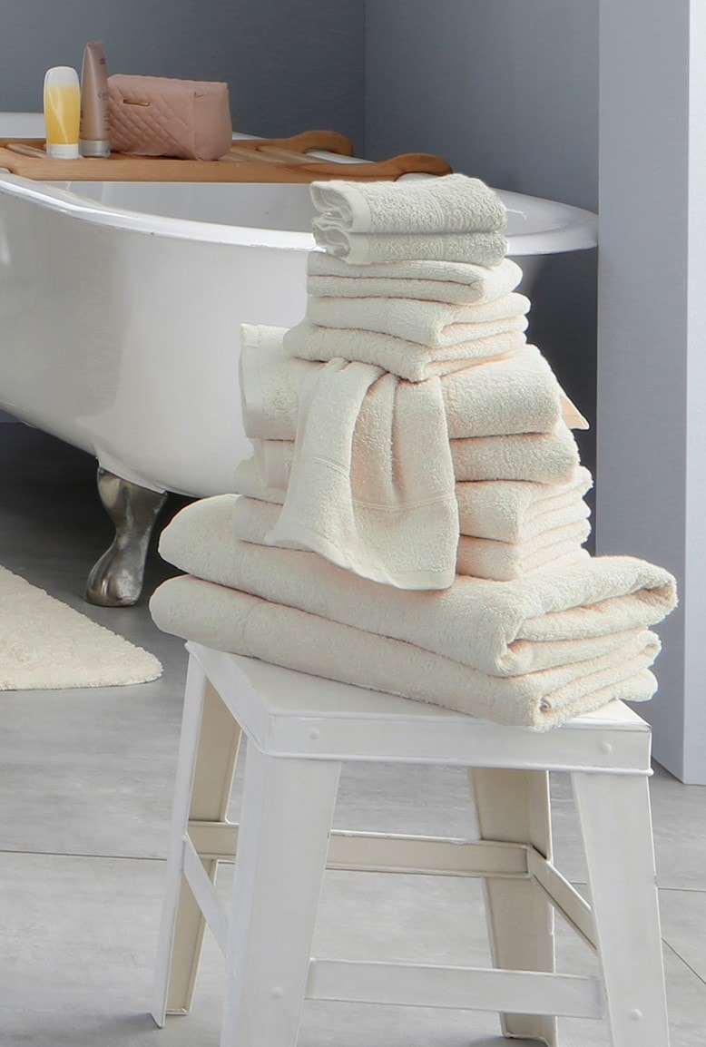 my home Handtuch Set »Sanremo«, Handtuch-Set Frottier, einfarbiges tlg., 12 mit online 100% bestellen Jelmoli-Versand Bordüre, aus Baumwolle Handtücher | Set