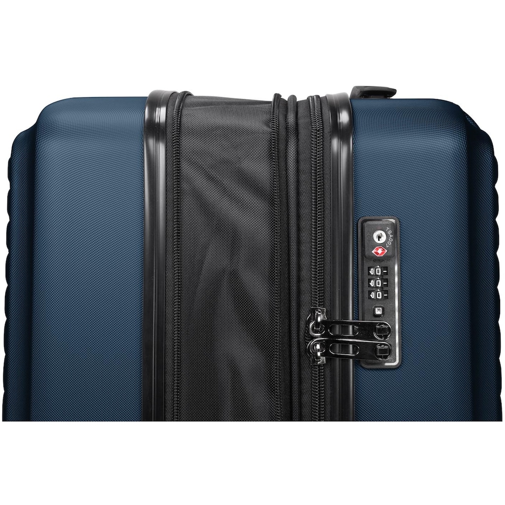 Hauptstadtkoffer Hartschalen-Trolley »Mitte, dunkelblau, 77 cm«, 4 Rollen, Hartschalen-Koffer Reisegepäck TSA Schloss Volumenerweiterung