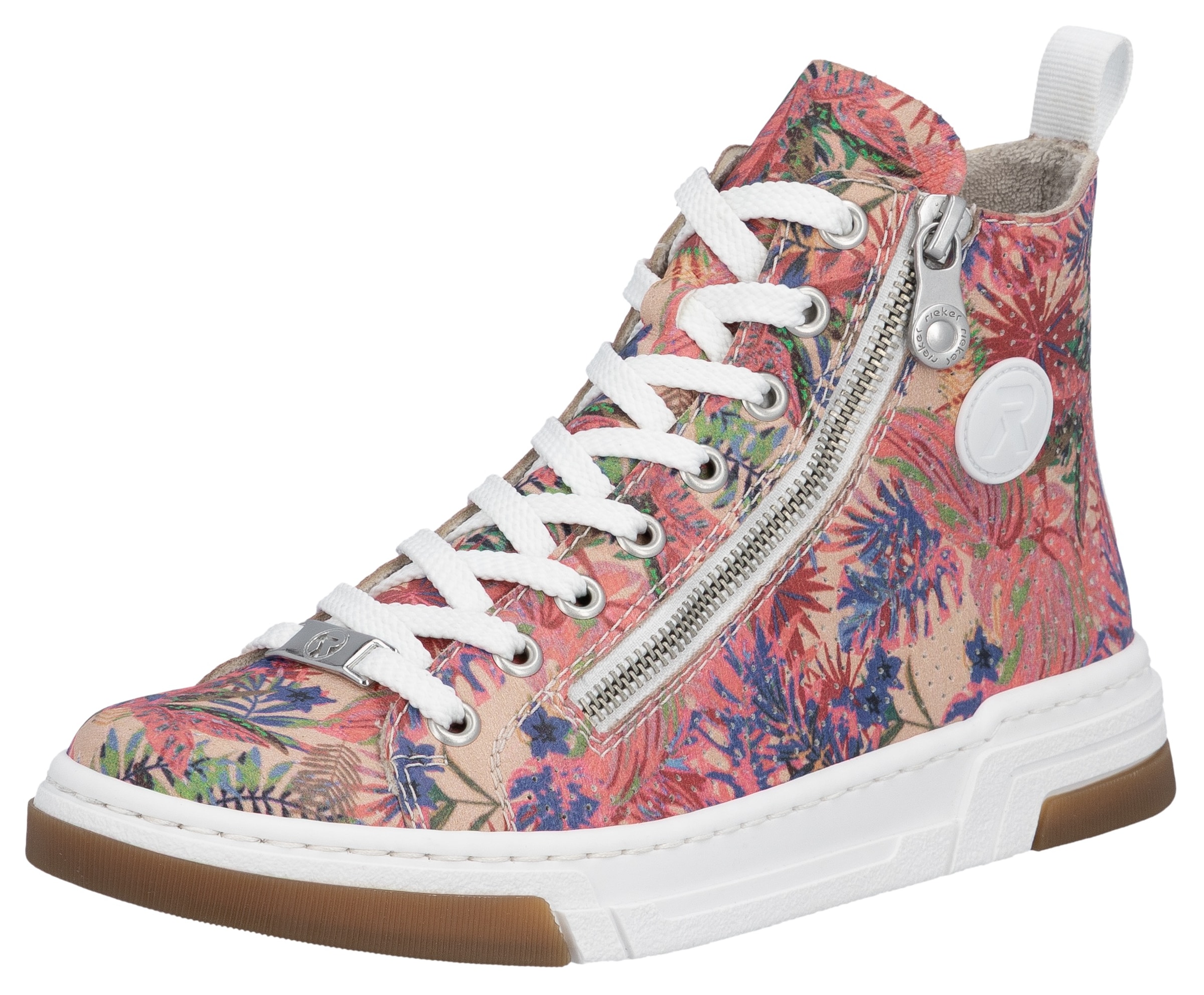 Rieker Sneaker High Top-Sneaker, Freizeitschuh, Schnürschuh mit Plateausohle