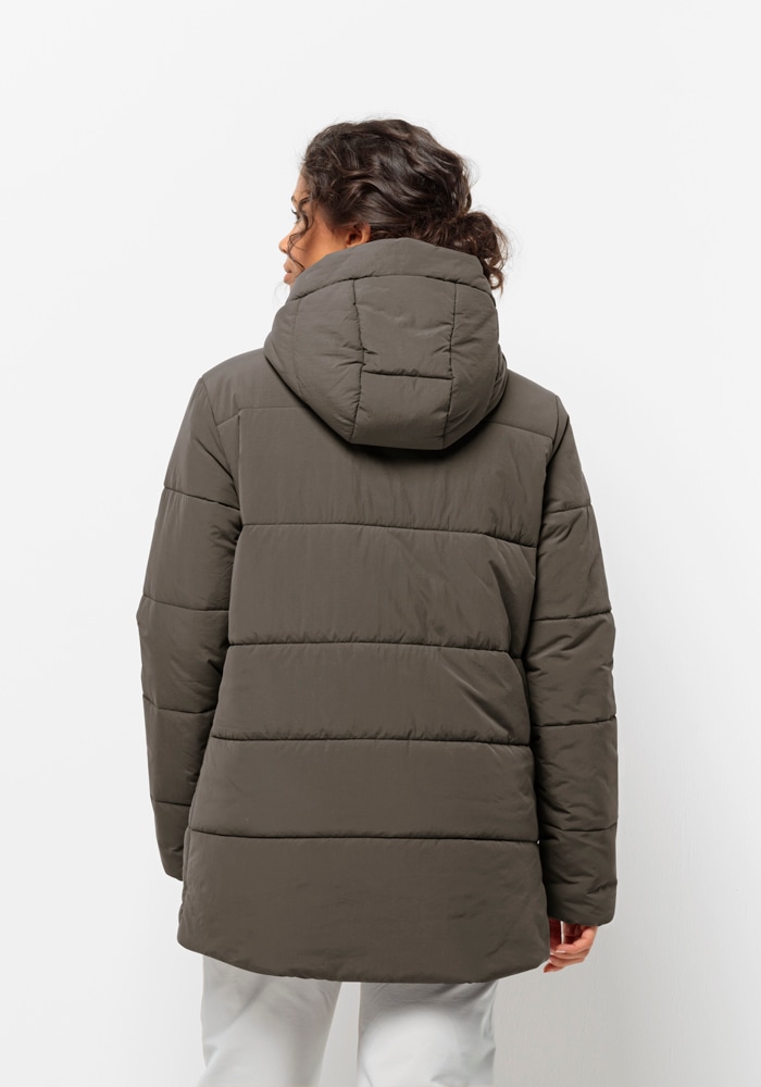 Jack Wolfskin Funktionsjacke »KAROLINGER LONG JKT W«, mit Kapuze