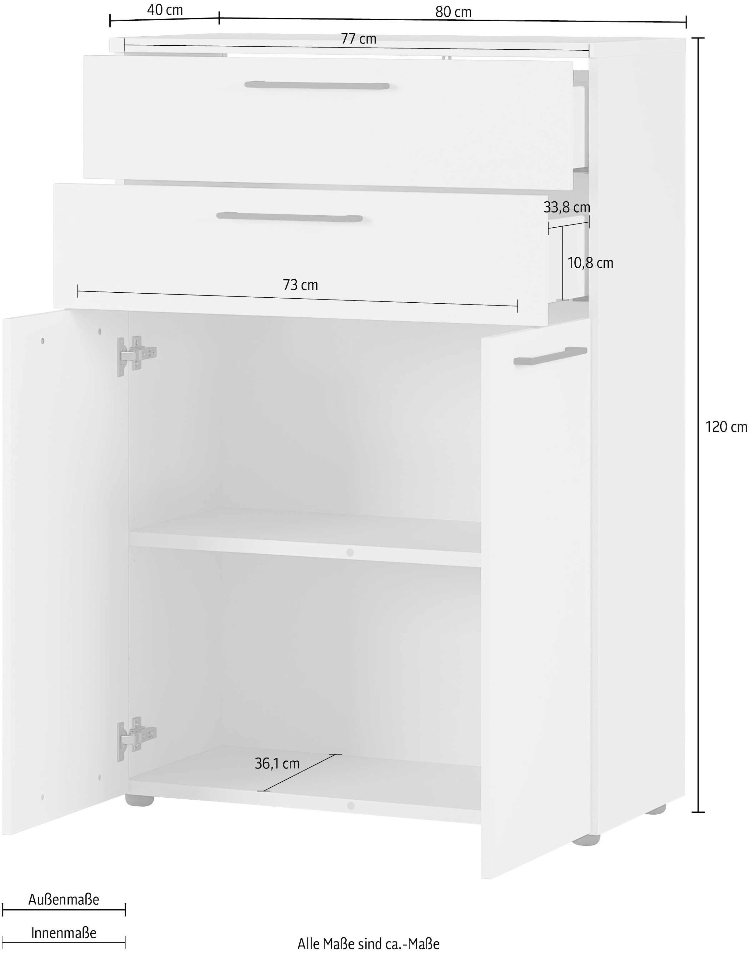 GERMANIA Aktenschrank »GW-Agenda«, opt. mit Schublade, Masse 80x120 cm, Made in Germany
