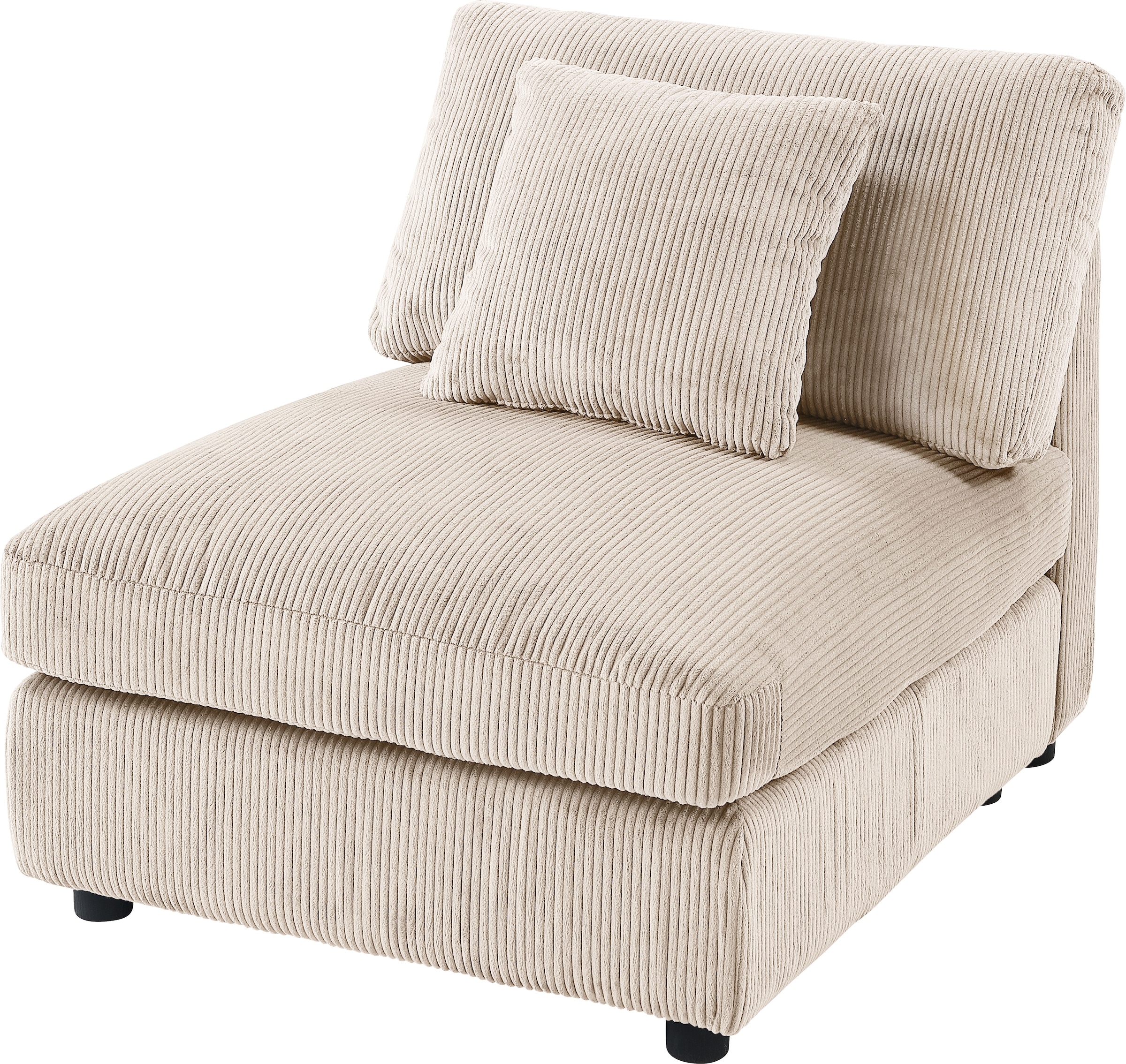 RAUM.ID 4-Sitzer »Bennid, XXL-Modulsofa mit vielen individuellen Stellmöglichkeiten«, (Set, 4 St.), inklusive 2 grossen & 2 kleinen Zierkissen im flauschigen Cord