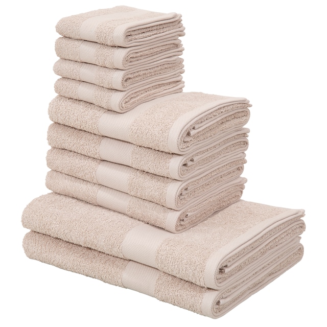 my home Handtuch Set »Melli«, Set, 10 tlg., Walkfrottee, Handtuchset in  dezenten Farben, 100% Baumwoll-Handtücher online shoppen | Jelmoli-Versand