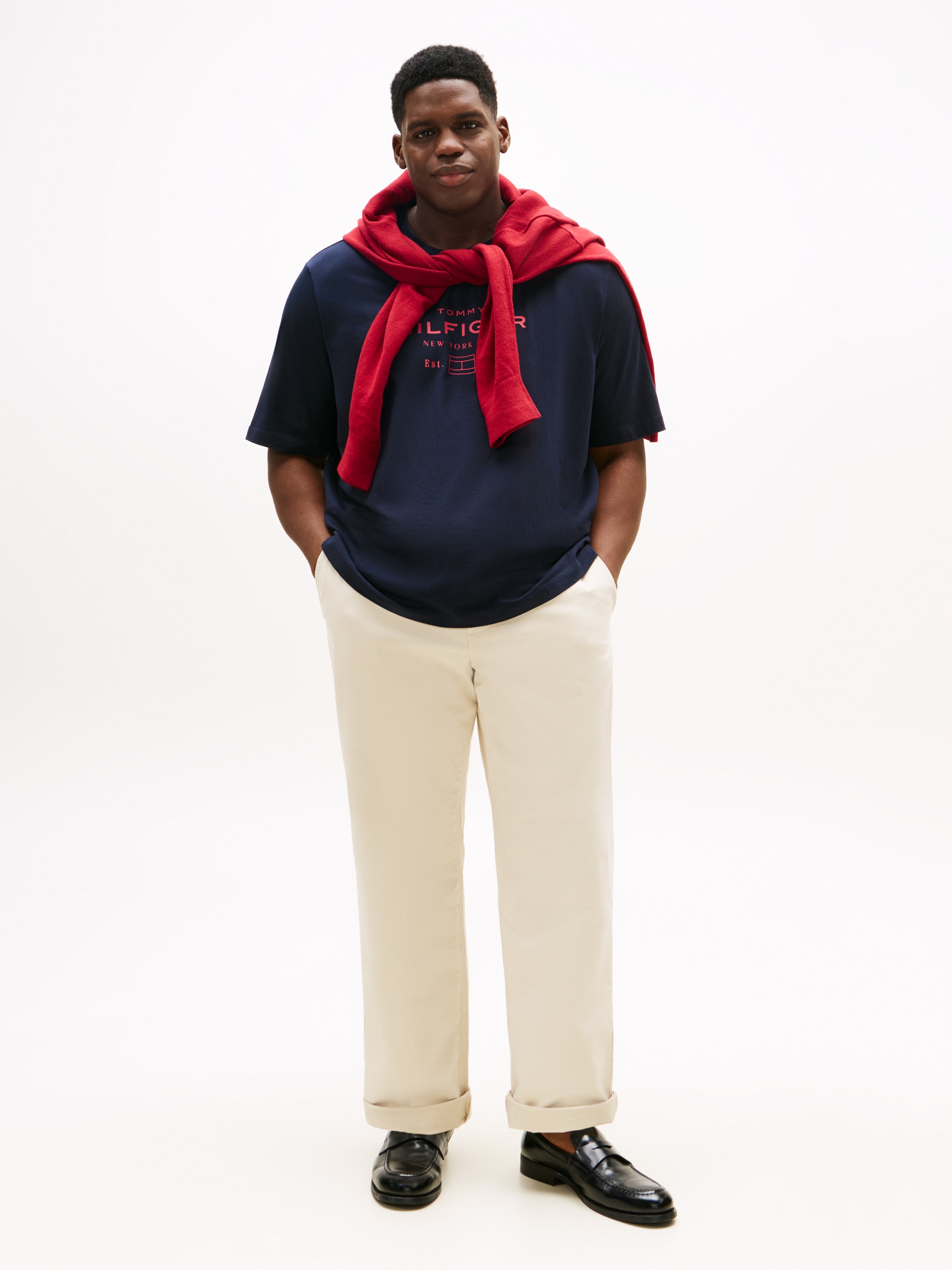 Tommy Hilfiger Big & Tall T-Shirt »HILFIGER STACK GRAPHIC TEE«, Grosse Grössen
