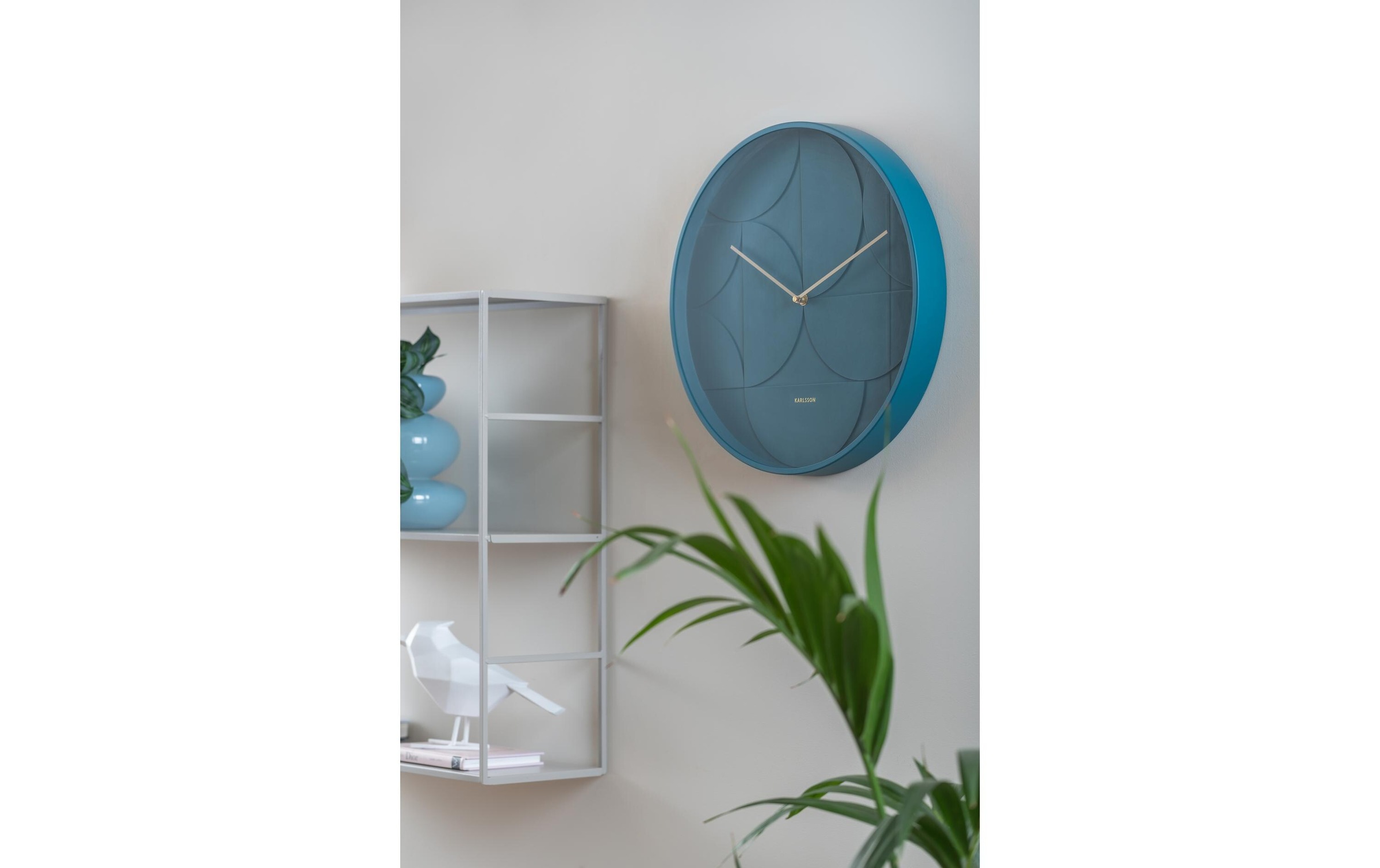 Karlsson Wanduhr »Echelon 40 cm, Dunkelblau«