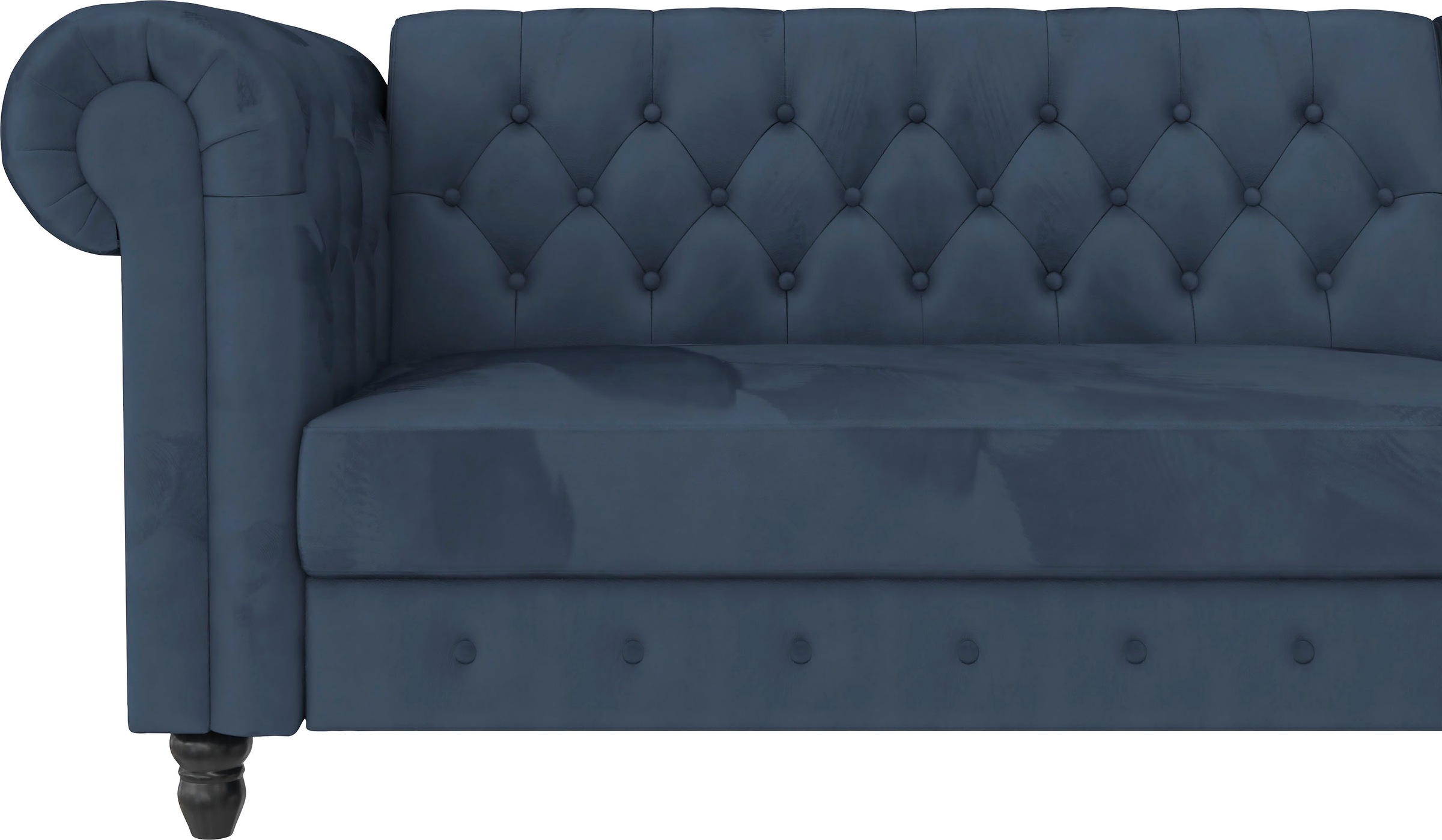 Dorel Home Ecksofa »Felix, L-Form, 241 cm (Liegefl.108x195 cm), Recamiere tauschbar,«, verstellb. Rückenlehne, Bett-Funktion, Velours, Kunstleder, Vintage