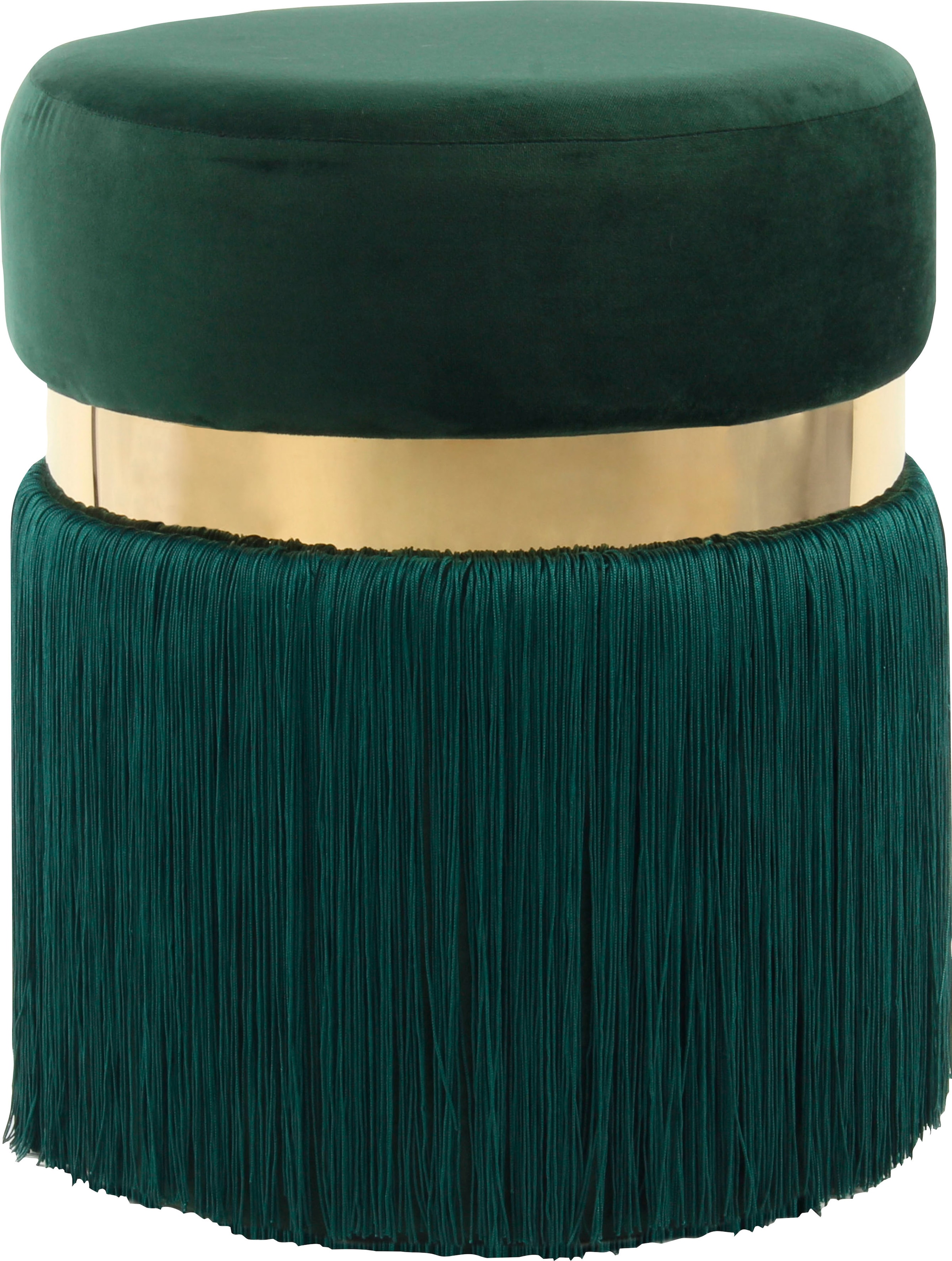 Kayoom Sitzhocker »Hocker Rebecca 925, Sitzpouf in runder Form,mit samtigem Bezug«, (1 St.), pflegeleicht, modern, vielseitig verwendbar, Sitzfläche gepolstert