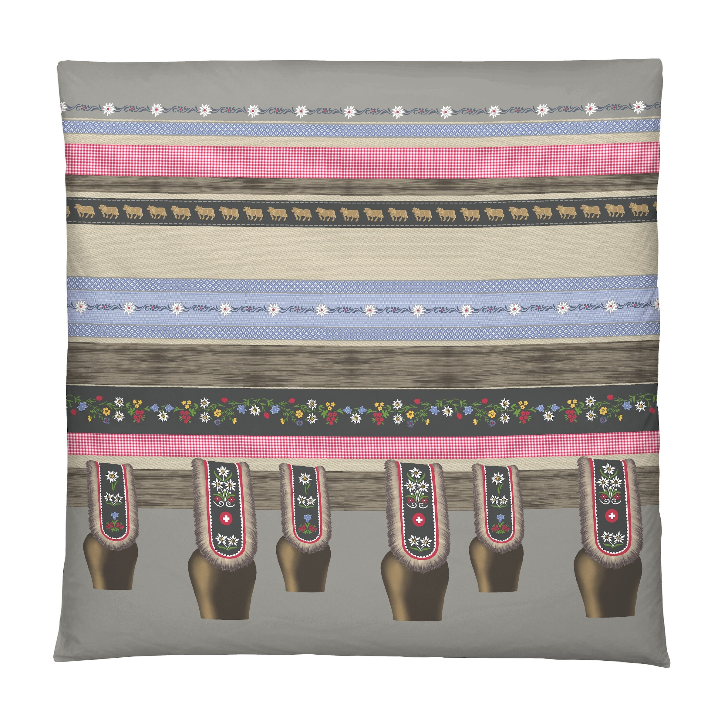 HOME FASHION Bettbezug »Kuhglocken, 100 % Baumwoll-Satin«, (1 St.)