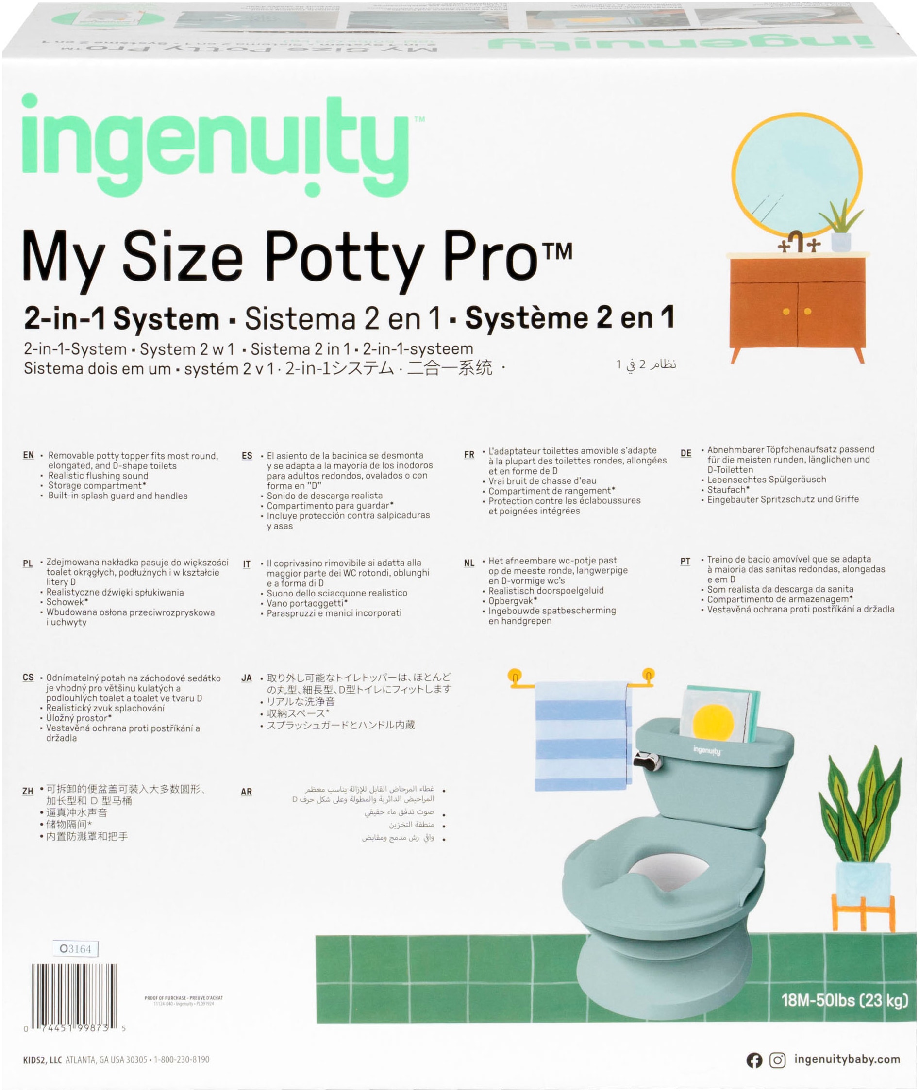 ingenuity Toilettentrainer »My Size Potty Pro™ - Weiss«