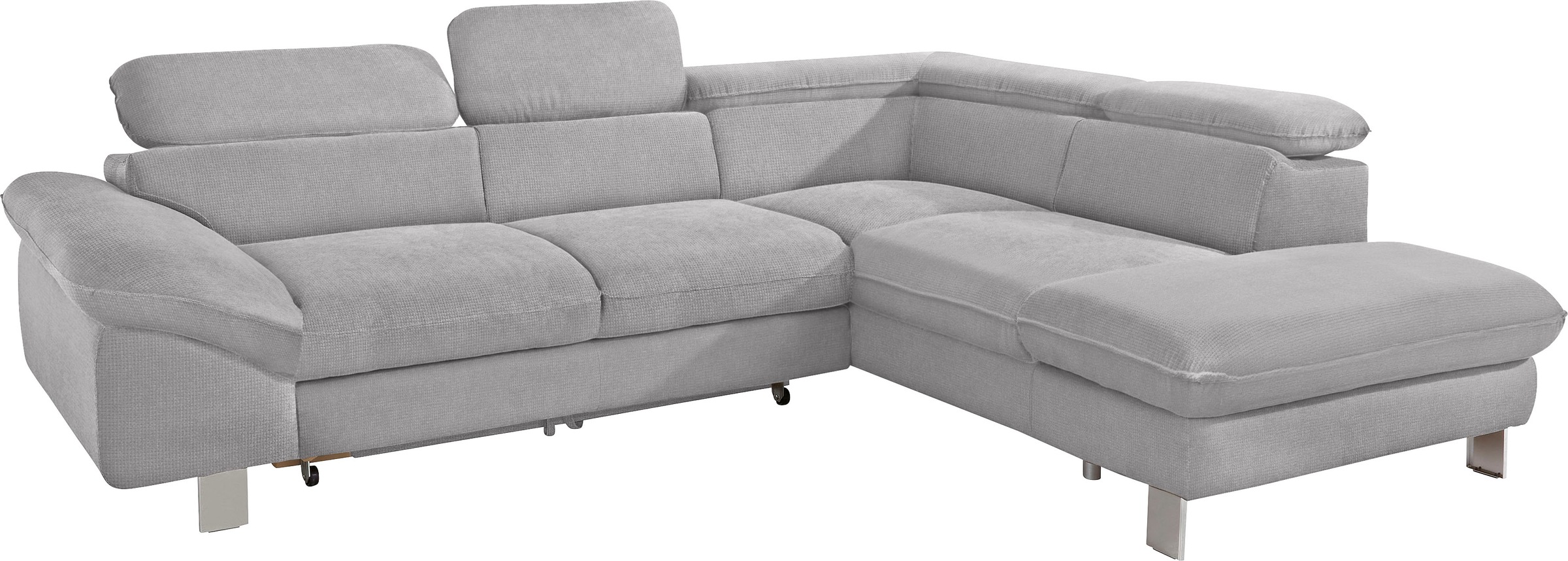 COTTA Polstergarnitur »Driver L-Form«, (Set, 2 tlg.), Set bestehend aus: Ecksofa mit Kopfteilverstellung & Hocker