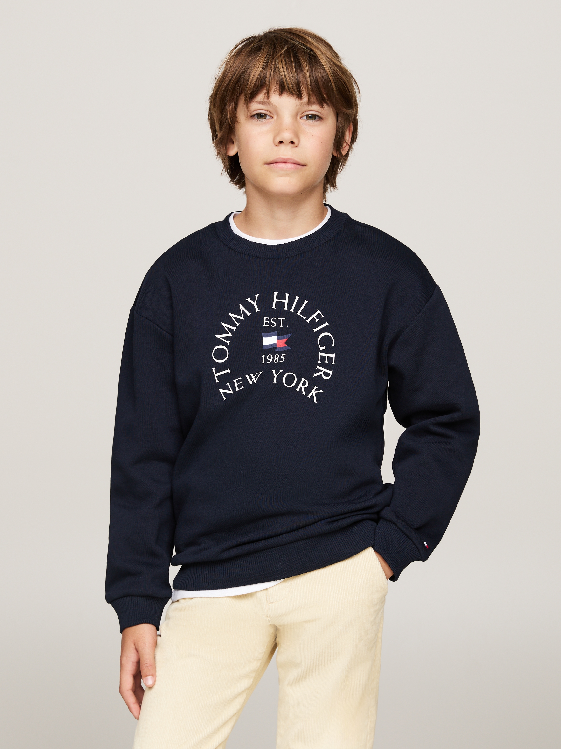 Sweatshirt »NAUTICAL ARCH PRINT FLEECE CN«, Baby bis 2 Jahre; mit Tommy Hilfiger Print