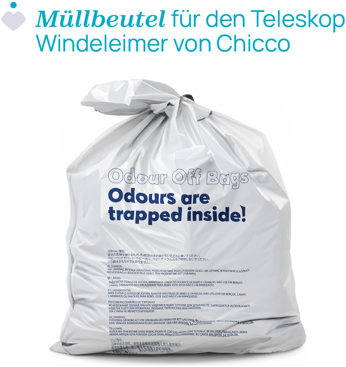 Chicco Windeleimer »Müllbeutel Odour Off 3x15 Stück«