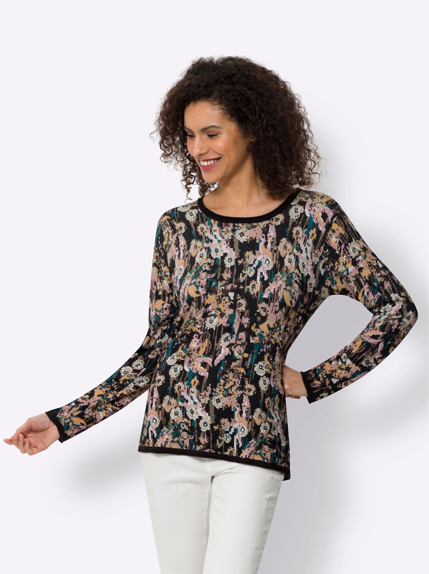 heine Rundhalspullover »Druck-Pullover«