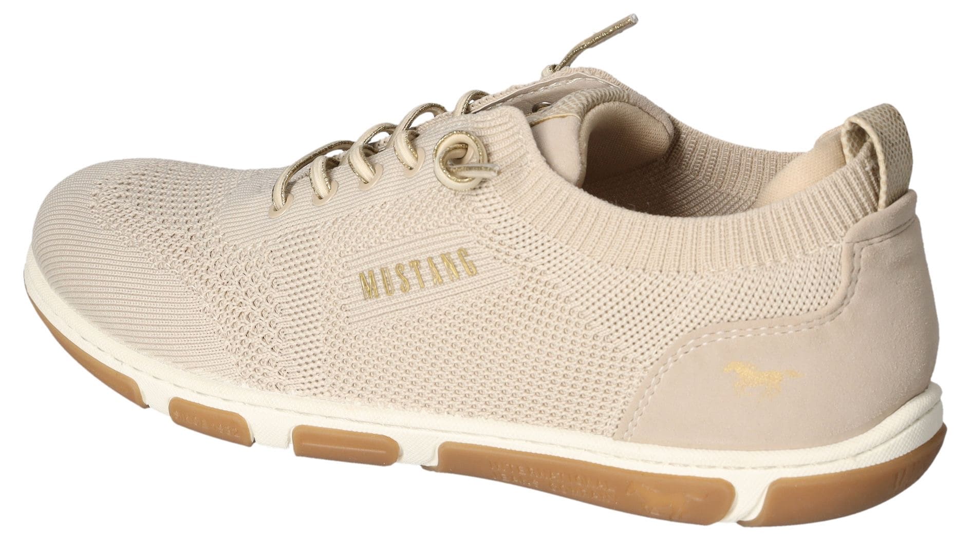 Mustang Shoes Slip-On Sneaker, Freizeitschuh, Halbschuh, Schlupfschuh, mit Elastik-Schnürsenkel